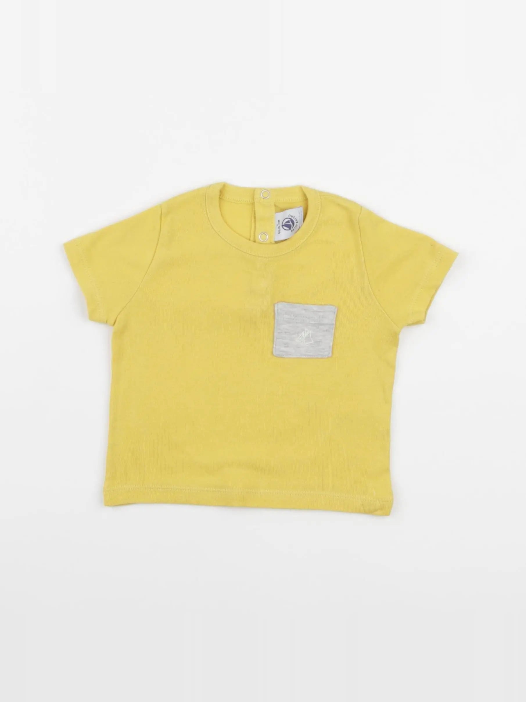 Petit Bateau - tee-shirt jaune - 6 mois