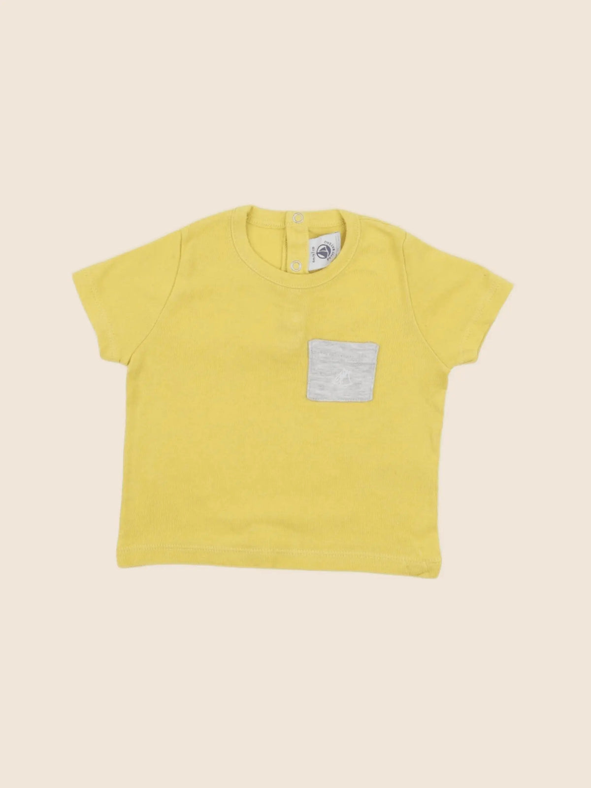 Petit Bateau - tee-shirt jaune - 6 mois
