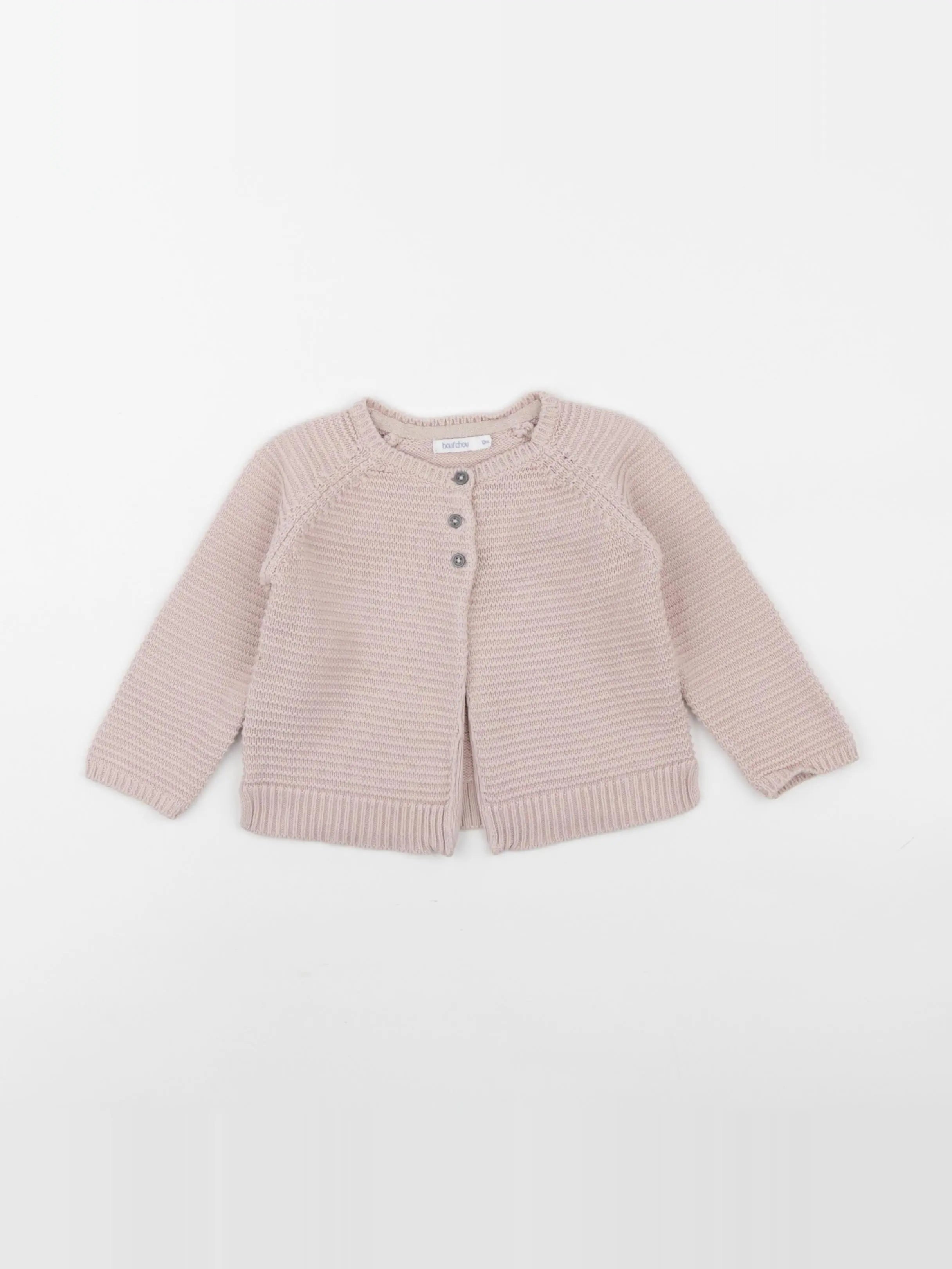Boutchou - gilet rose - 12 mois