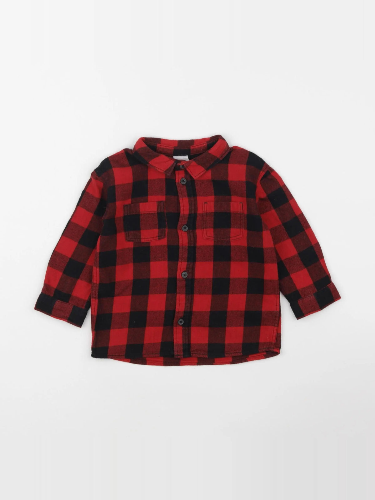 H&M - chemise rouge - 9/12 mois