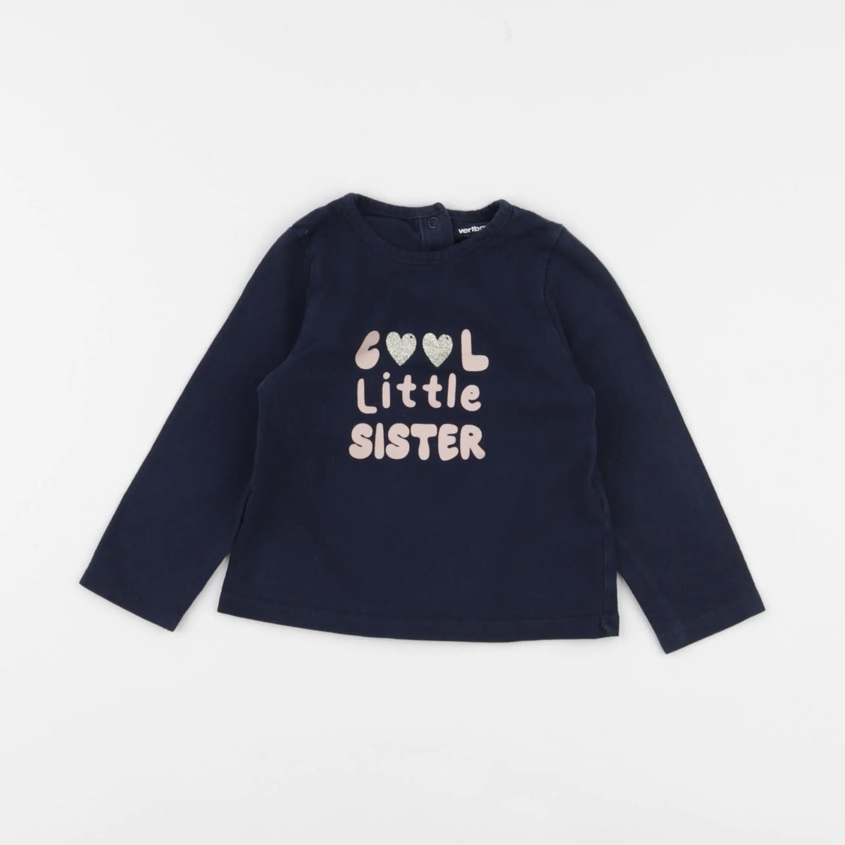 Vertbaudet - tee-shirt bleu - 12 mois