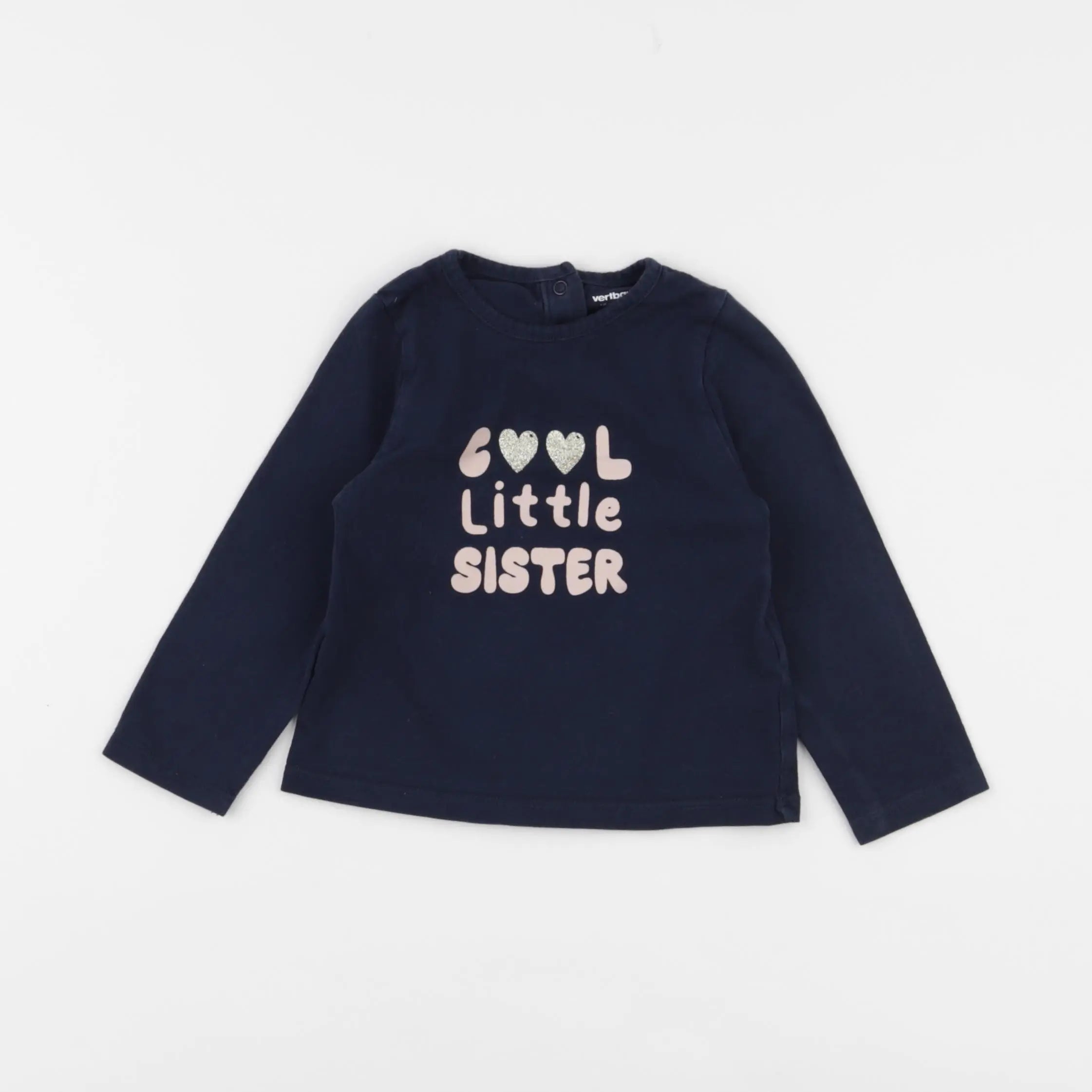 Vertbaudet - tee-shirt bleu - 12 mois