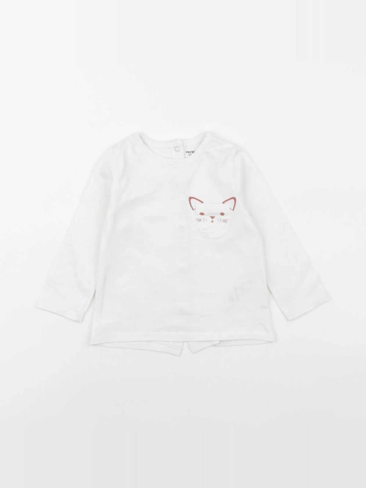 Vertbaudet - tee-shirt blanc - 9 mois