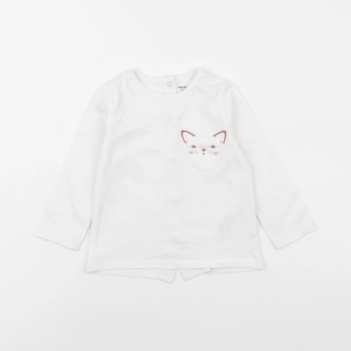 Vertbaudet - tee-shirt blanc - 9 mois