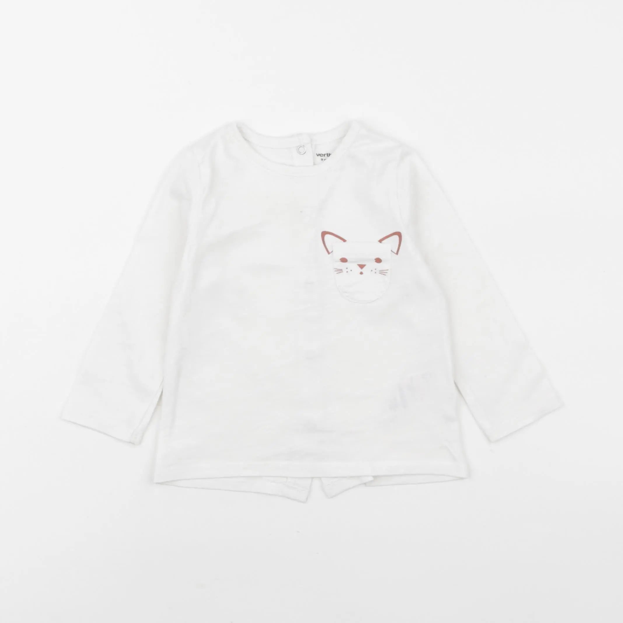 Vertbaudet - tee-shirt blanc - 9 mois