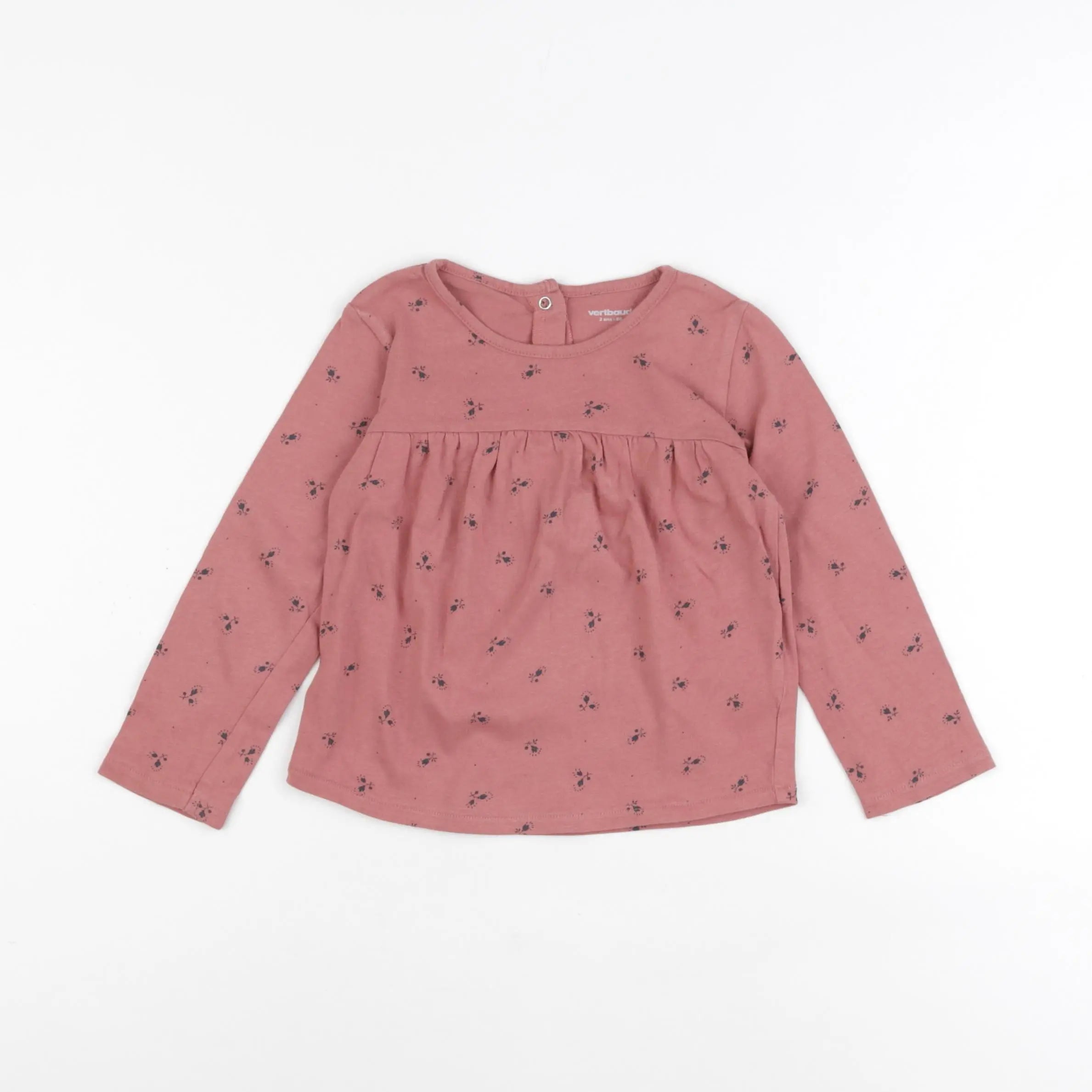 Vertbaudet - tee-shirt rose - 2 ans
