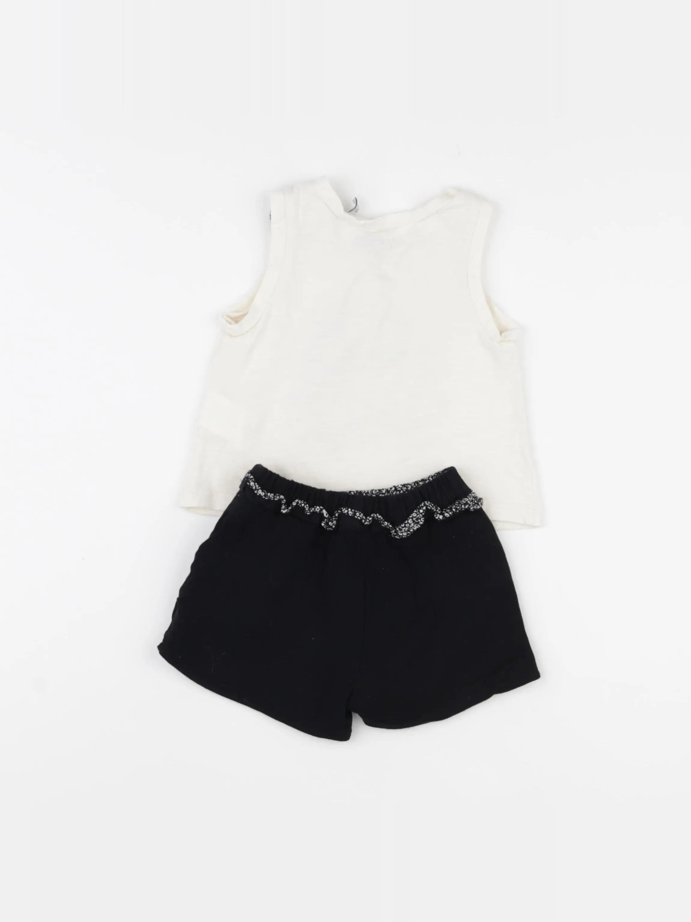 IKKS - ensemble blanc, noir - 12 mois