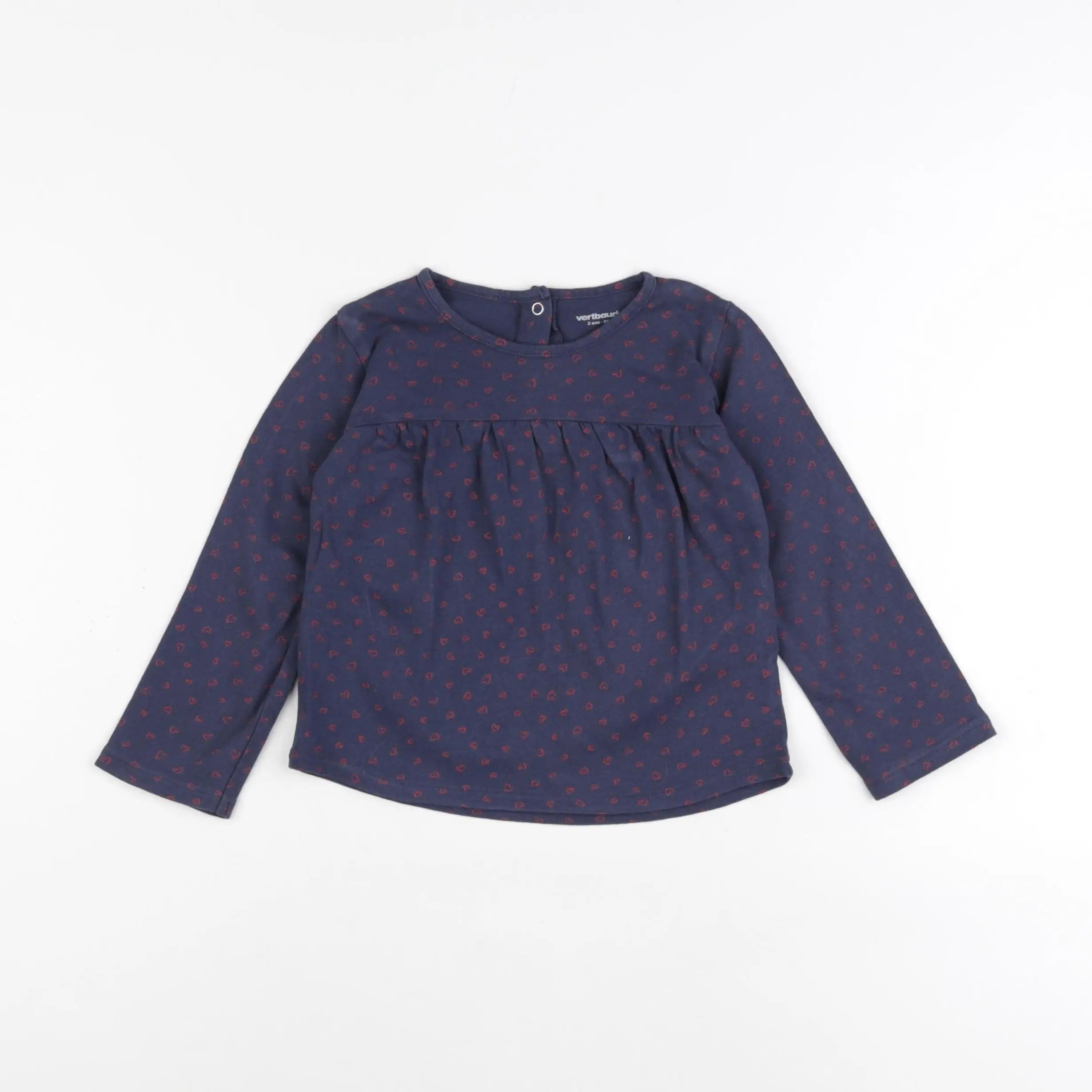 Vertbaudet - tee-shirt bleu - 2 ans