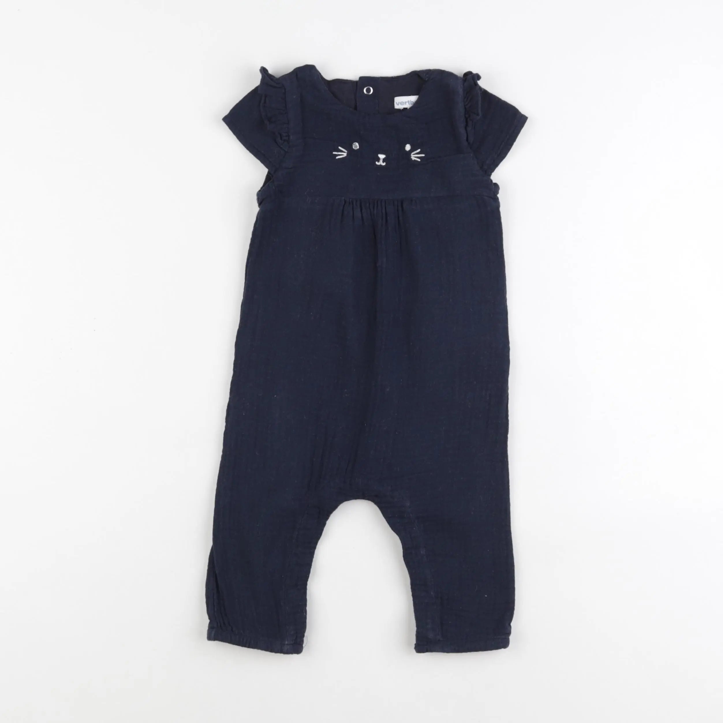 Vertbaudet - combinaison bleu - 9 mois