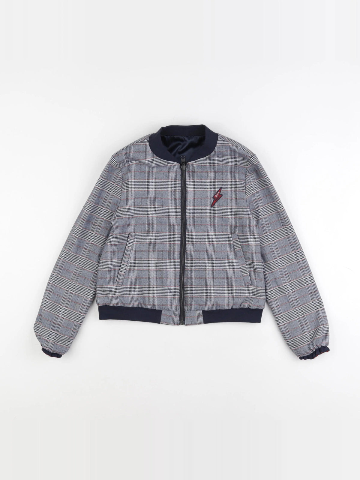 IKKS - veste réversible, imprimé au dos bleu - 10 ans