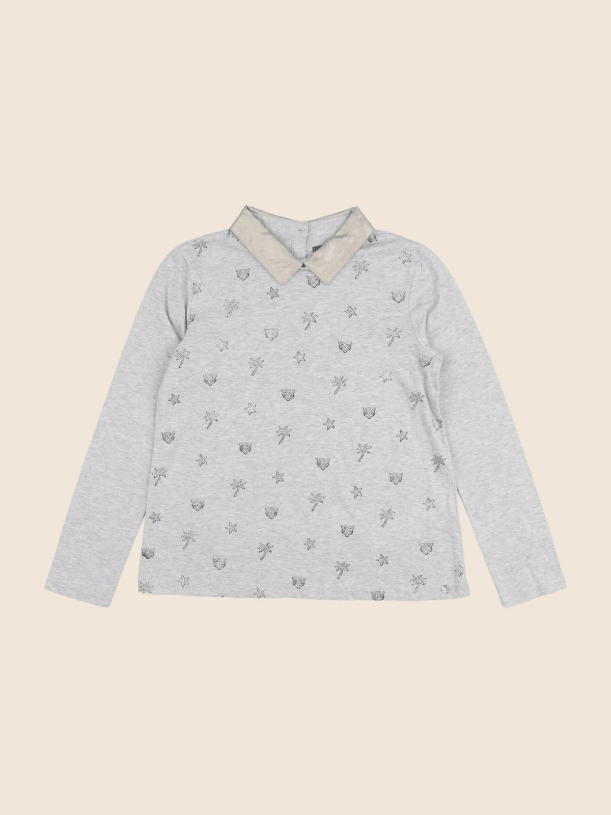 IKKS - tee-shirt gris - 10 ans
