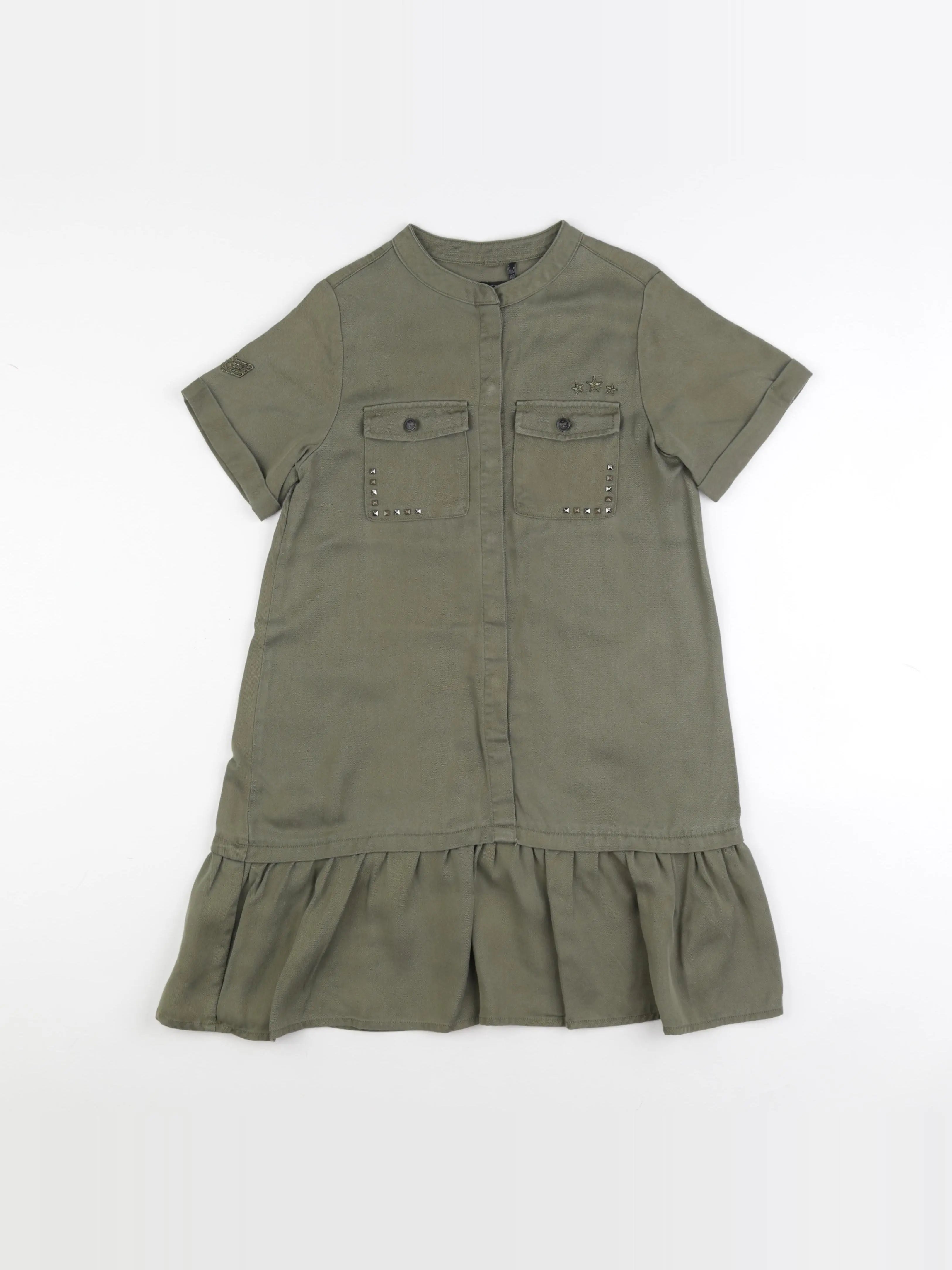 IKKS - robe imprimé au dos vert - 10 ans