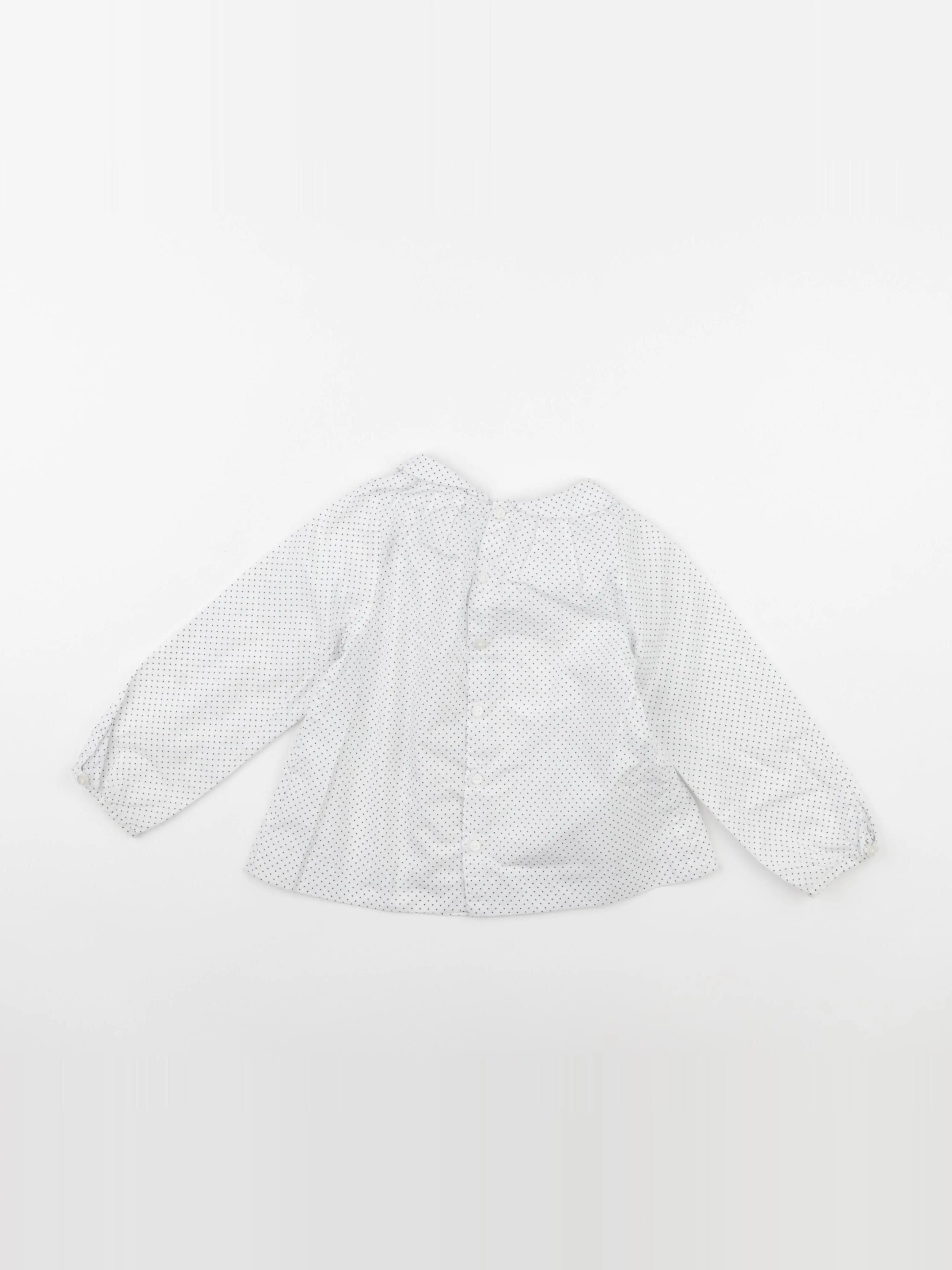 Jacadi - blouse blanc, bleu - 36 mois