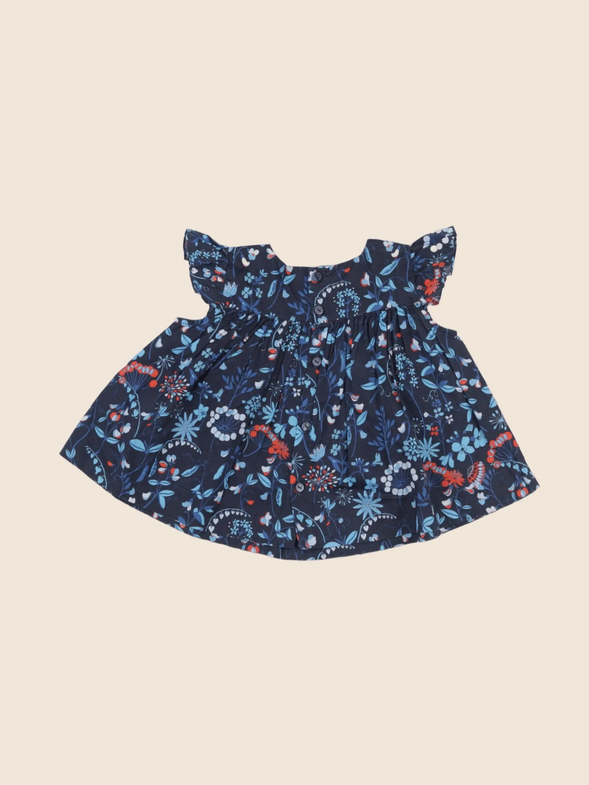 Jacadi - blouse liberty bleu - 12 mois