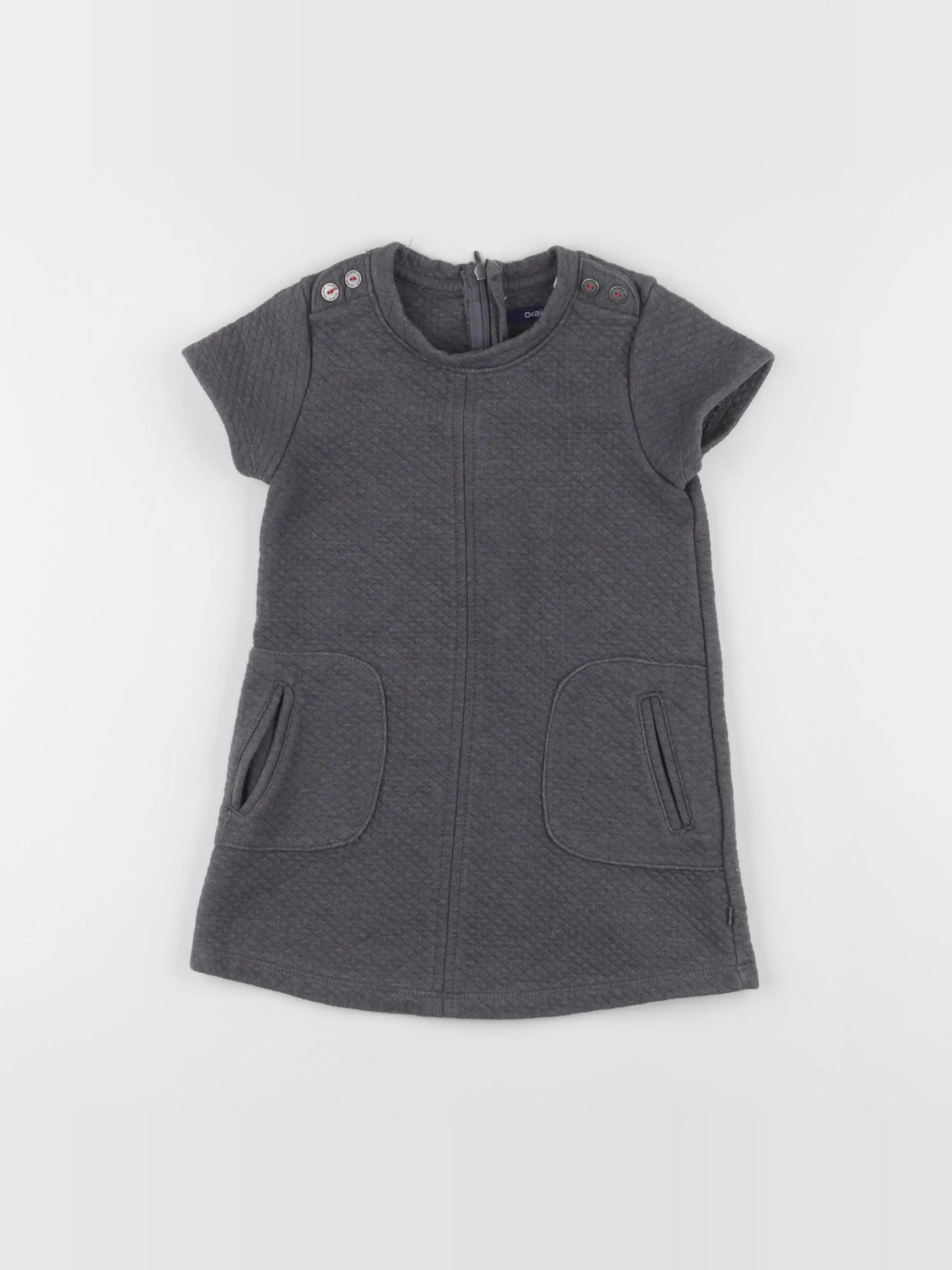 Okaidi - robe gris - 4 ans