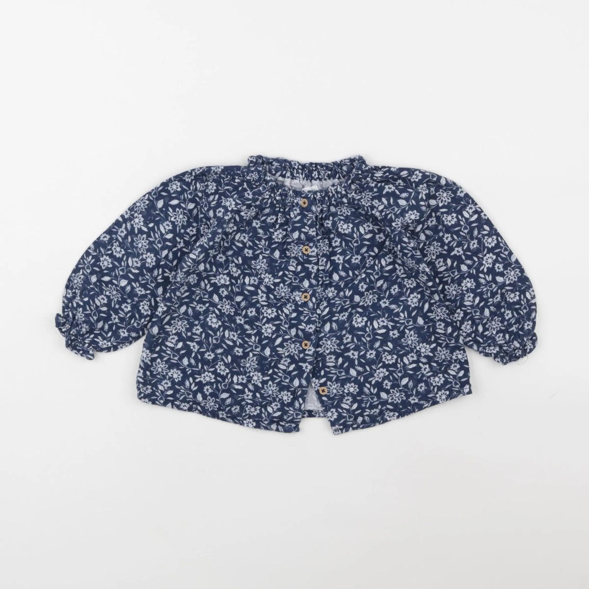 Vertbaudet - blouse bleu - 12 mois