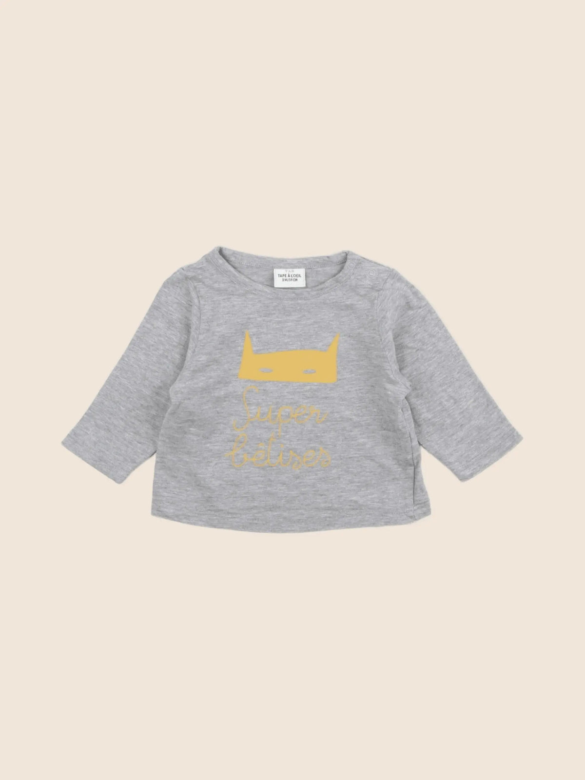 Tape à l'oeil - tee-shirt gris - 3 mois