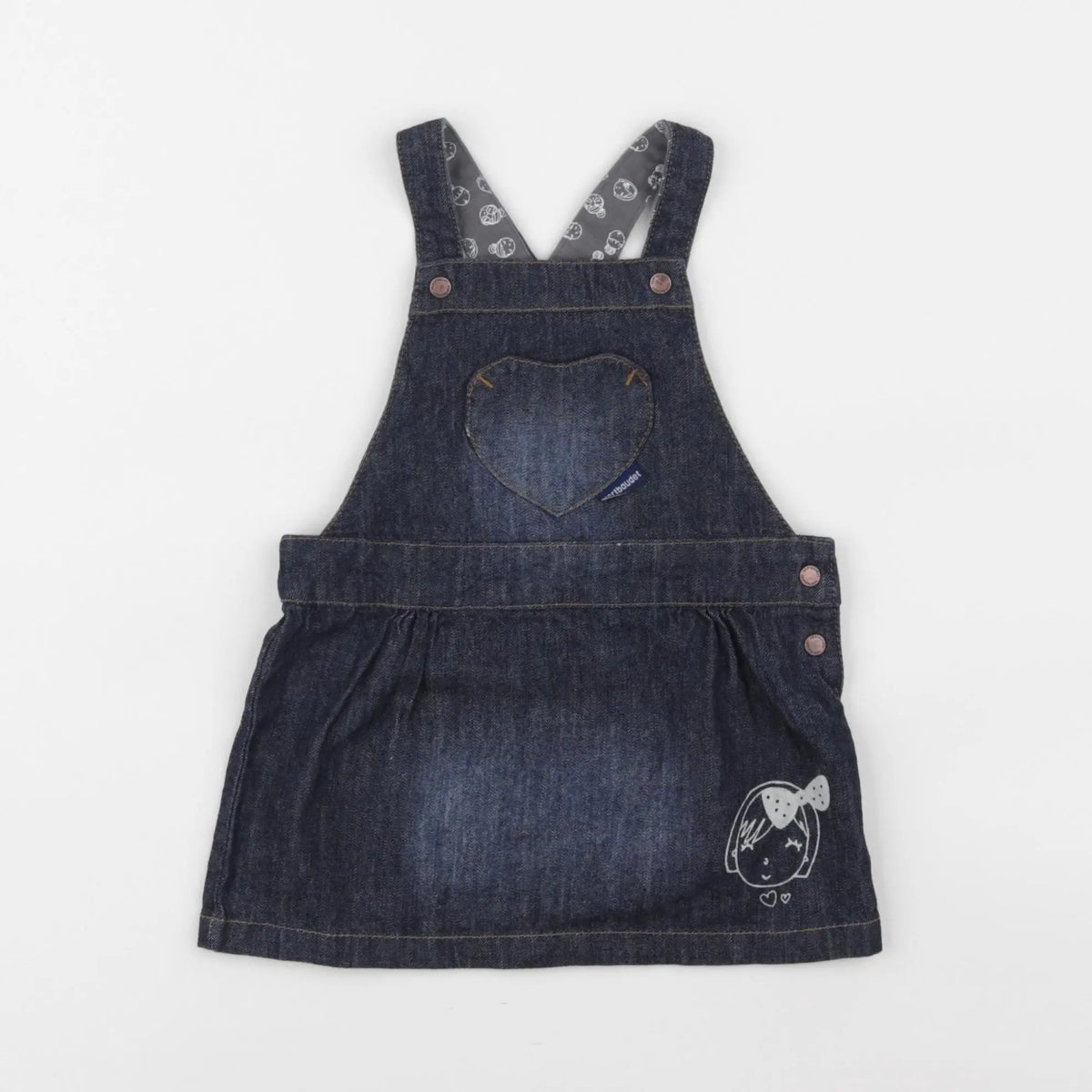 Vertbaudet - robe bleu - 12 mois
