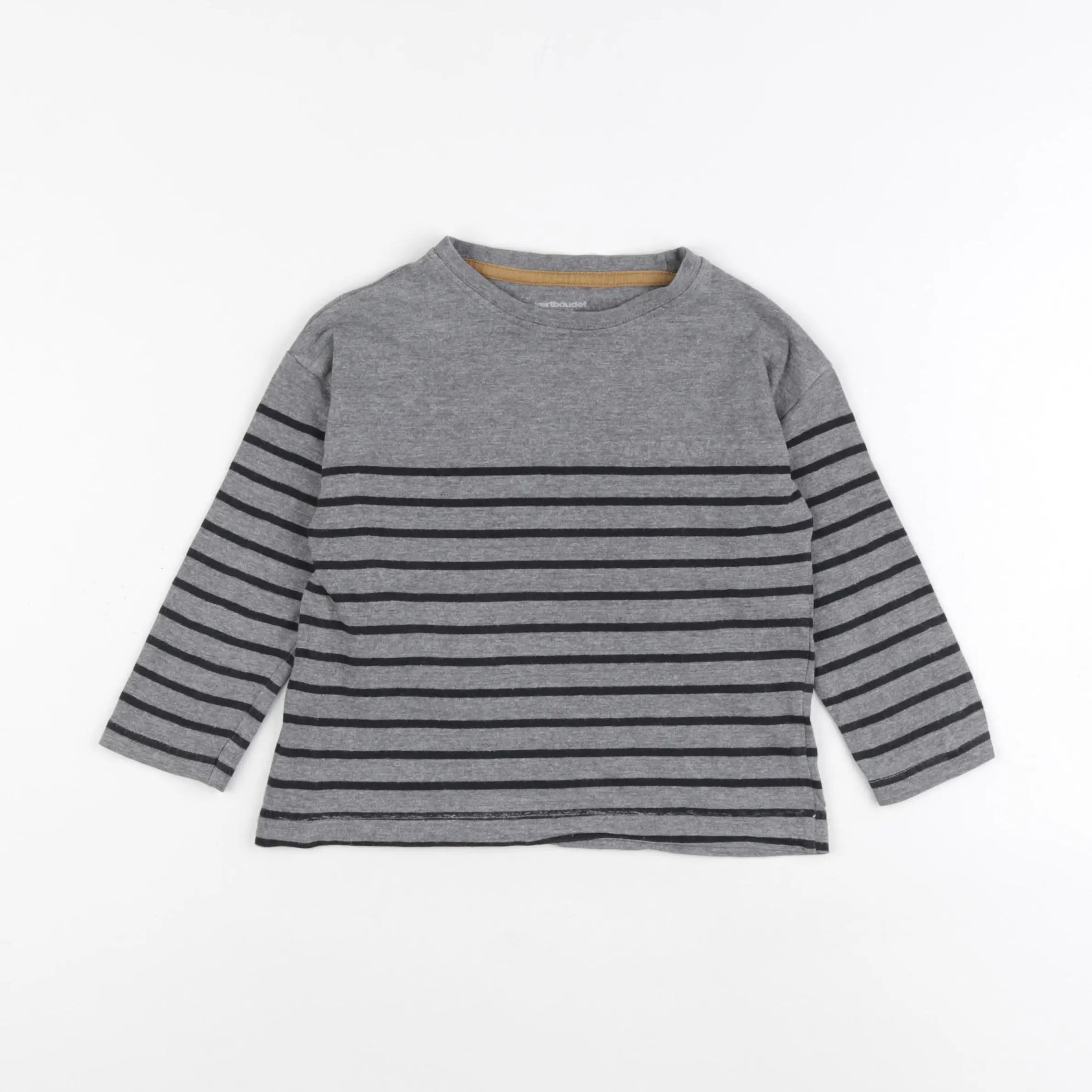 Vertbaudet - tee-shirt gris, noir - 3 ans