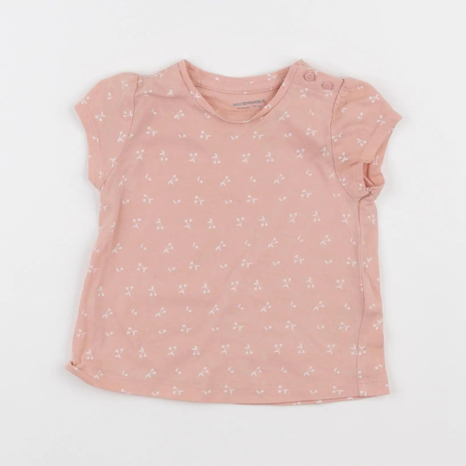 Vertbaudet - tee-shirt rose - 12 mois