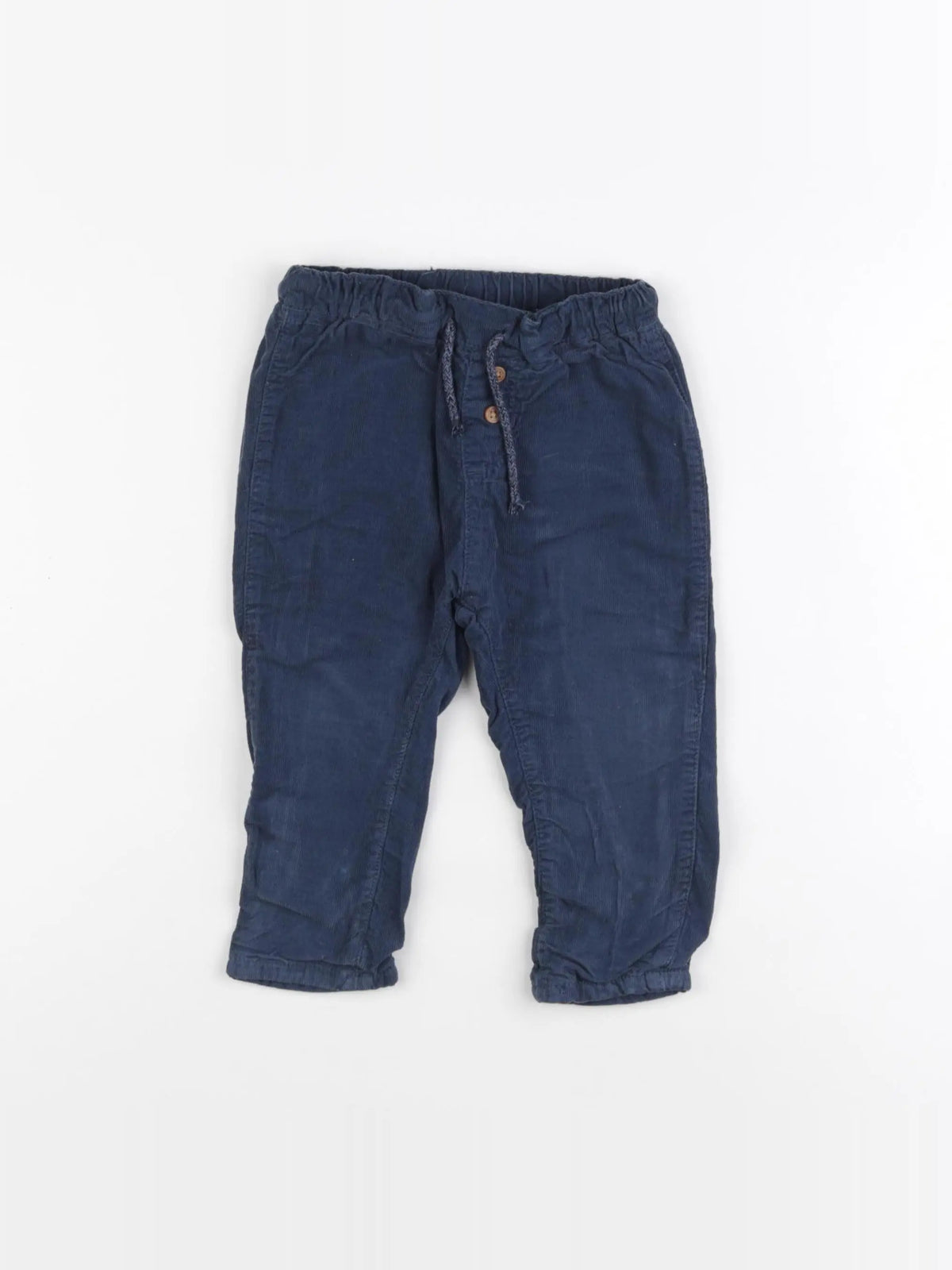 H&M - pantalon bleu - 9/12 mois