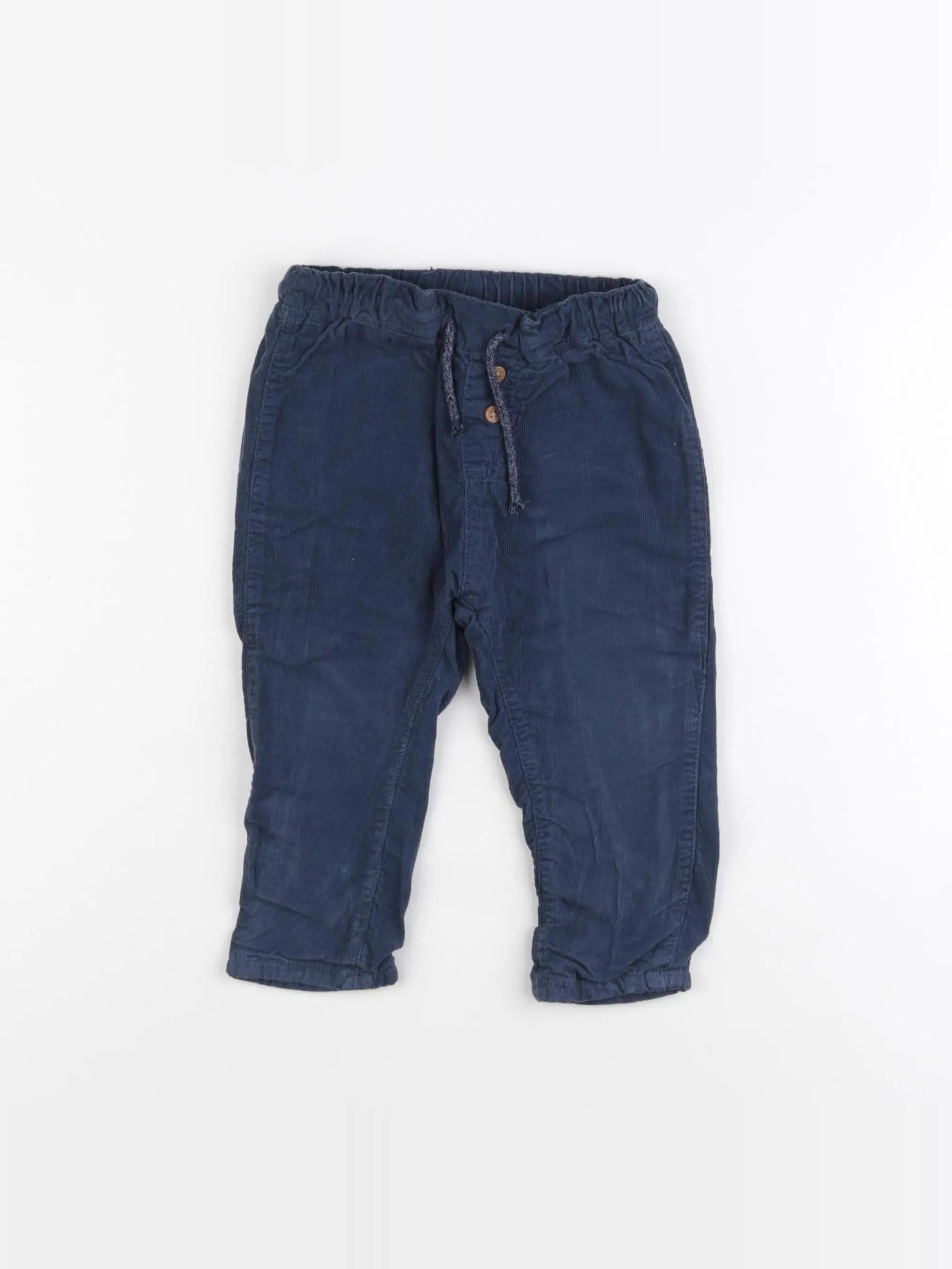H&M - pantalon bleu - 9/12 mois