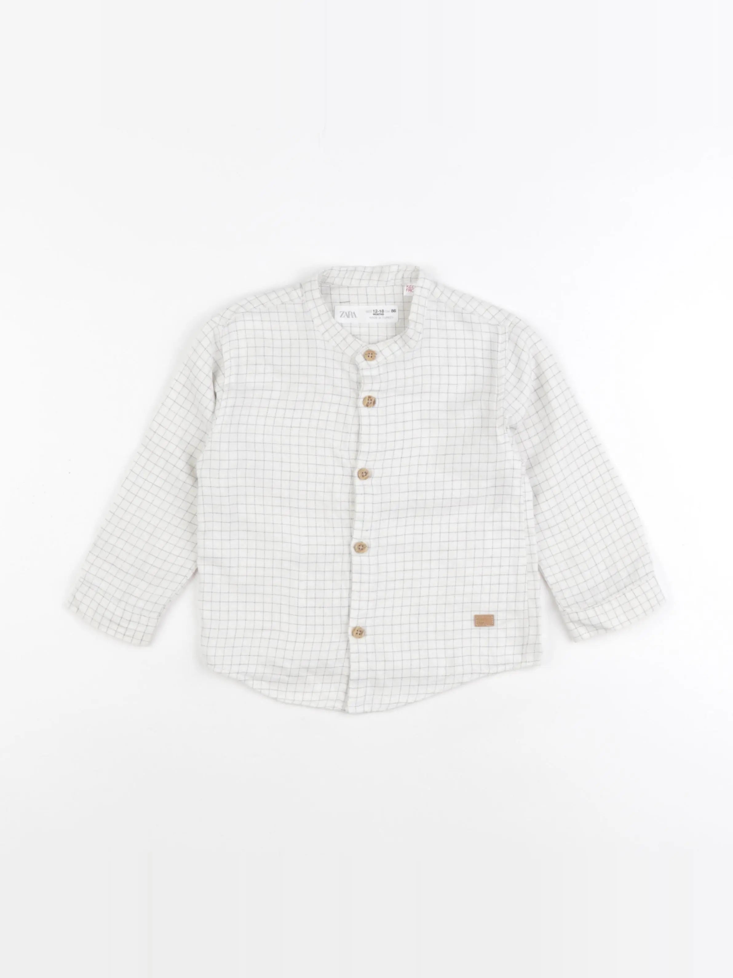 Zara - chemise blanc - 12/18 mois