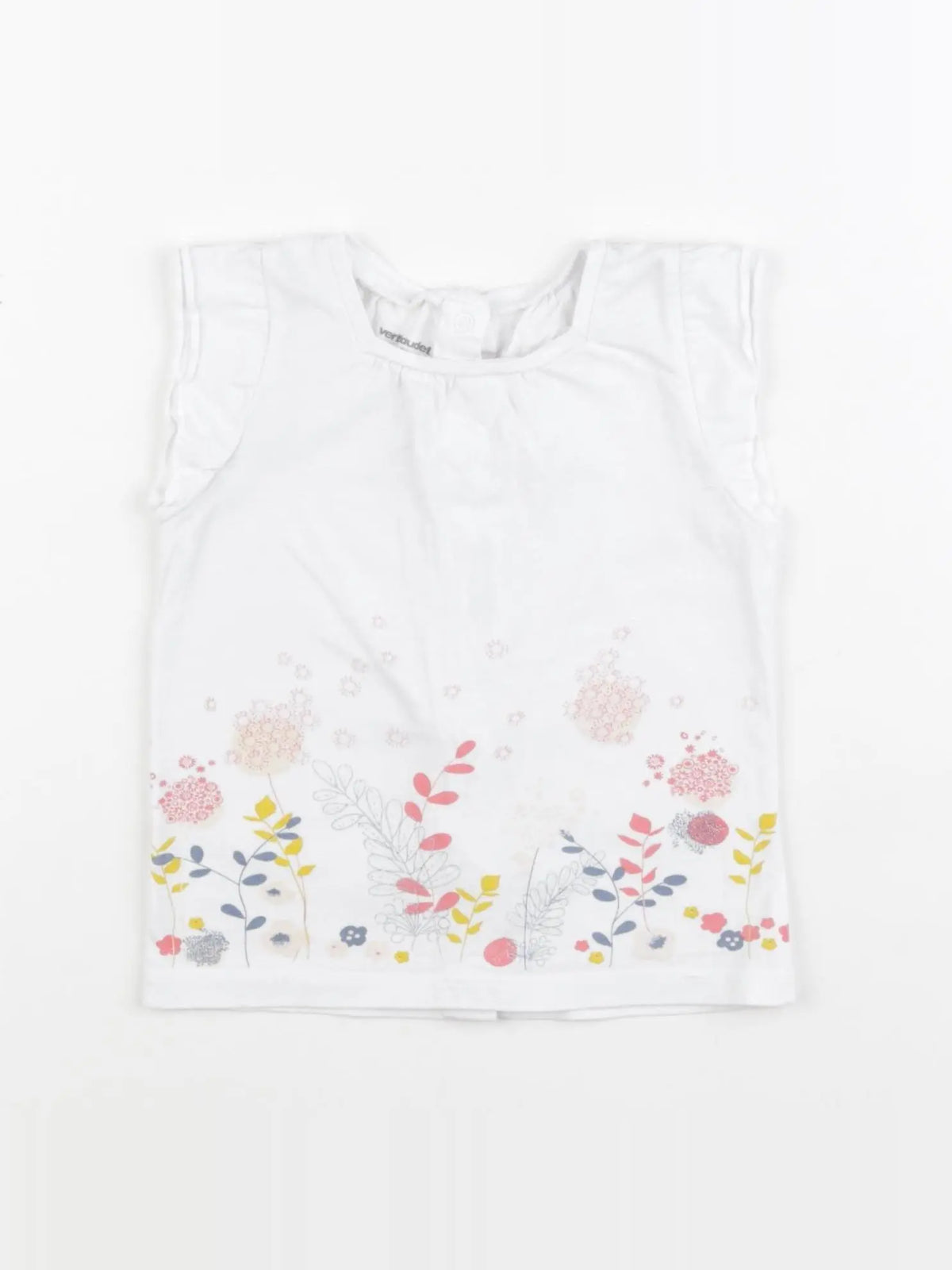 Vertbaudet - tee-shirt blanc - 9 mois
