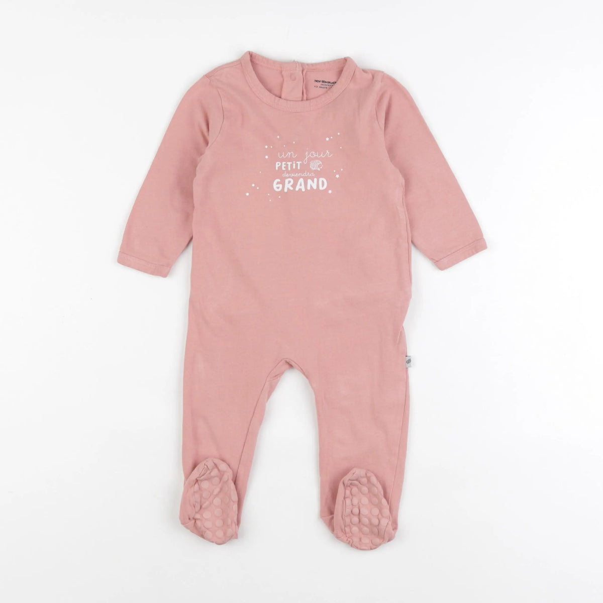 Vertbaudet - pyjama coton rose - 12 mois