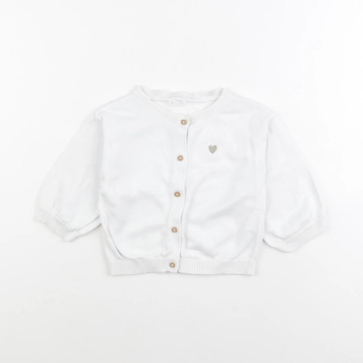 Vertbaudet - gilet blanc - 12 mois