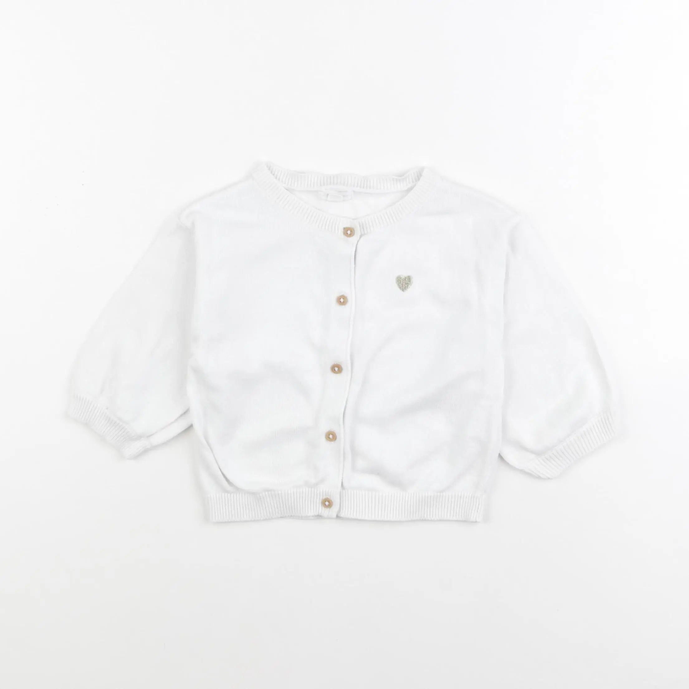 Vertbaudet - gilet blanc - 12 mois