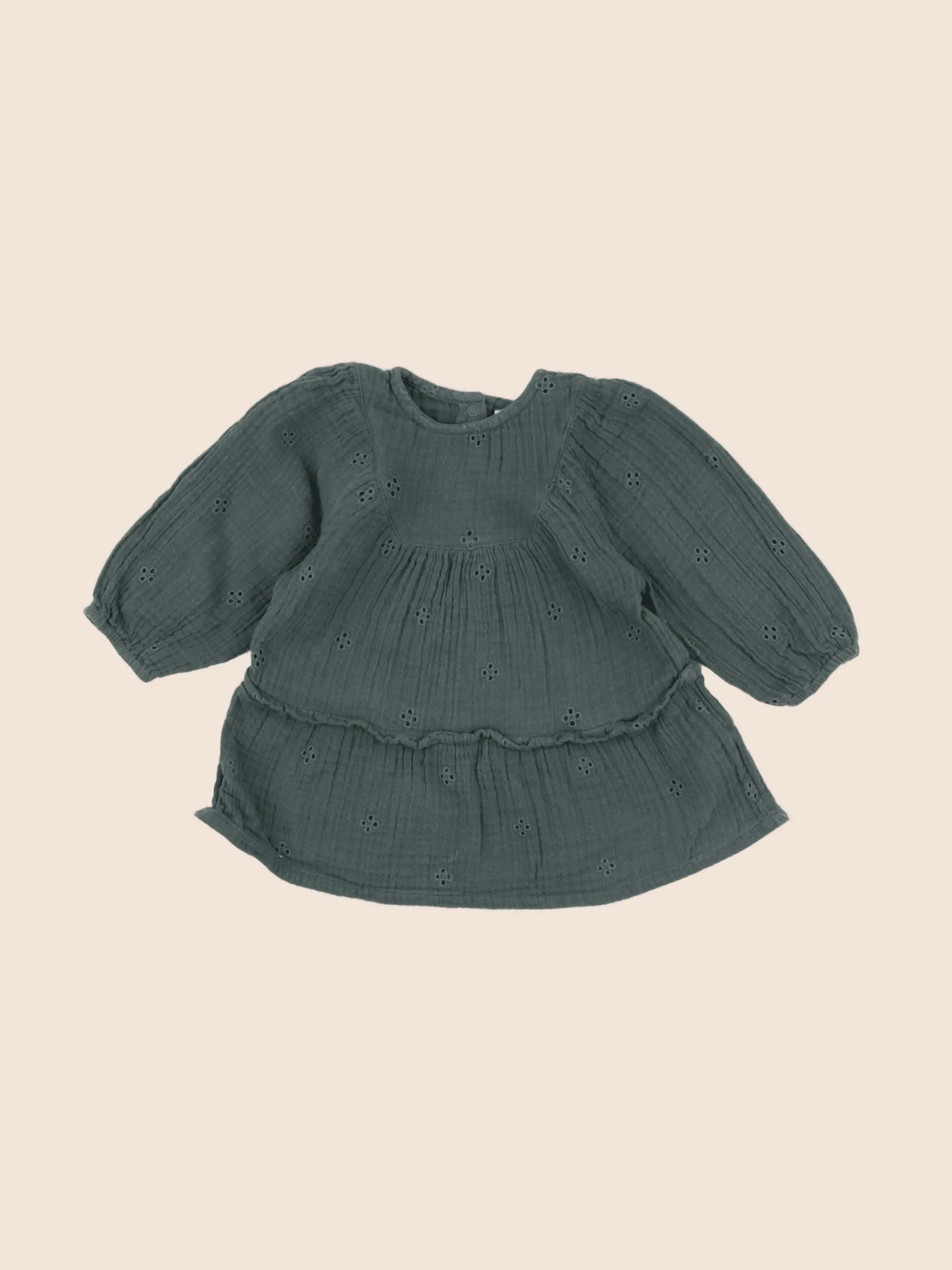 Tape à l'oeil - robe vert - 6 mois
