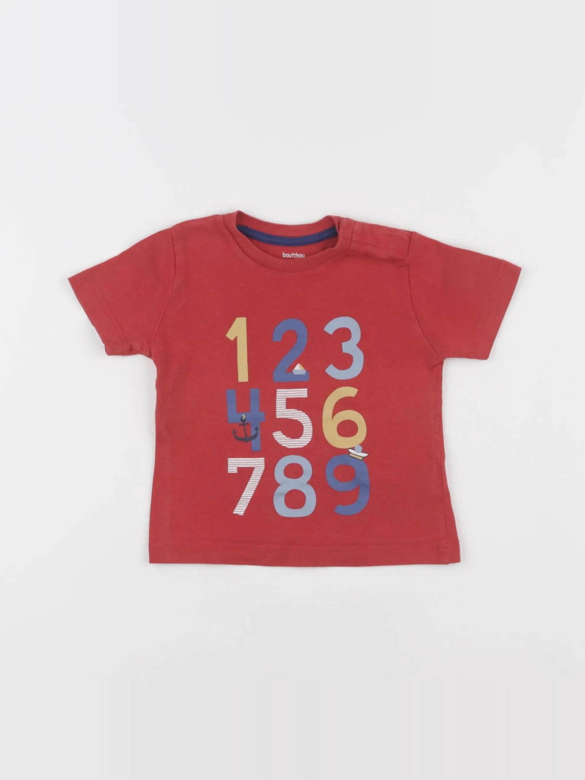 Boutchou - tee-shirt multicolore - 9 mois