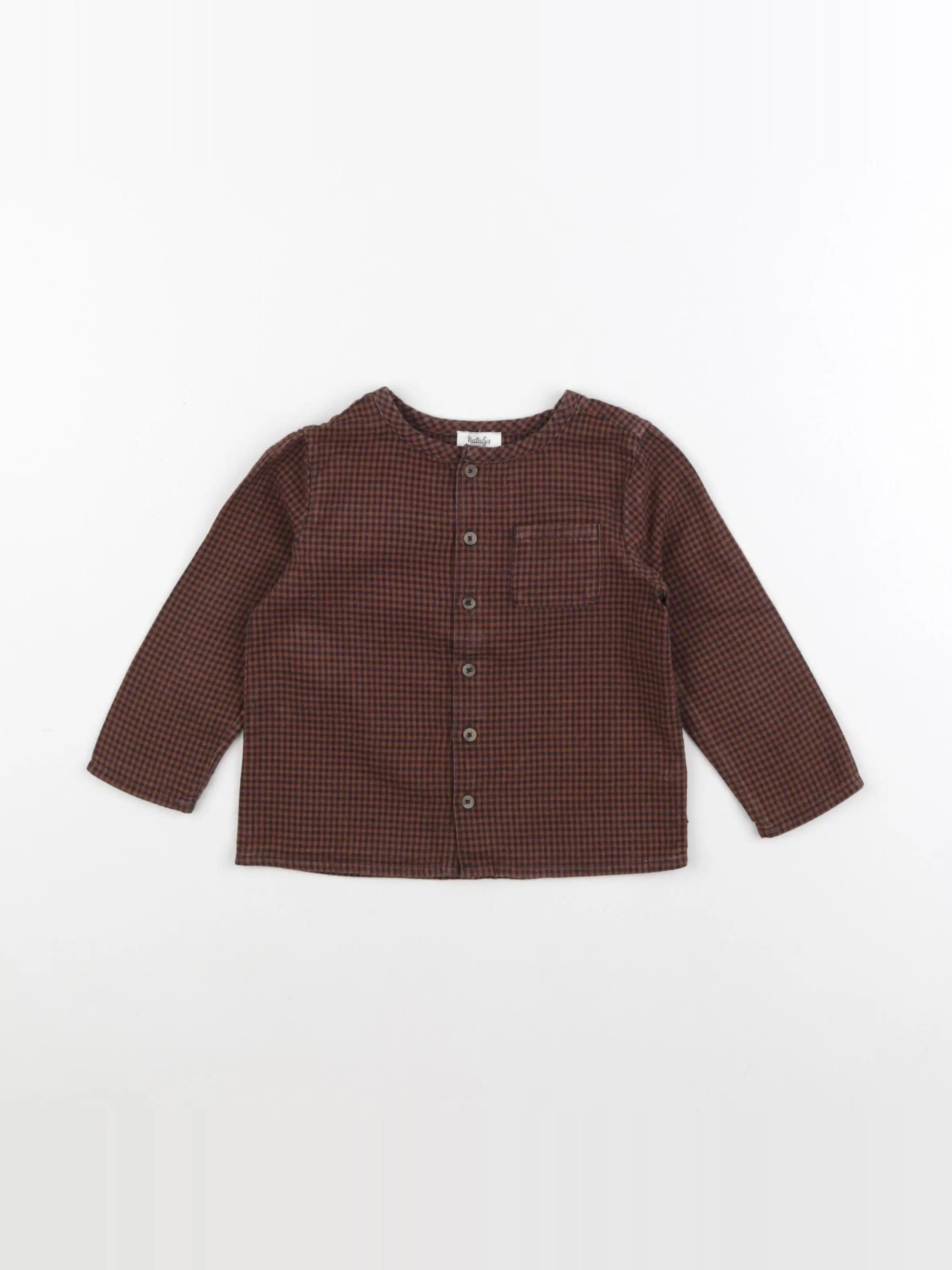 Natalys - chemise marron - 24 mois