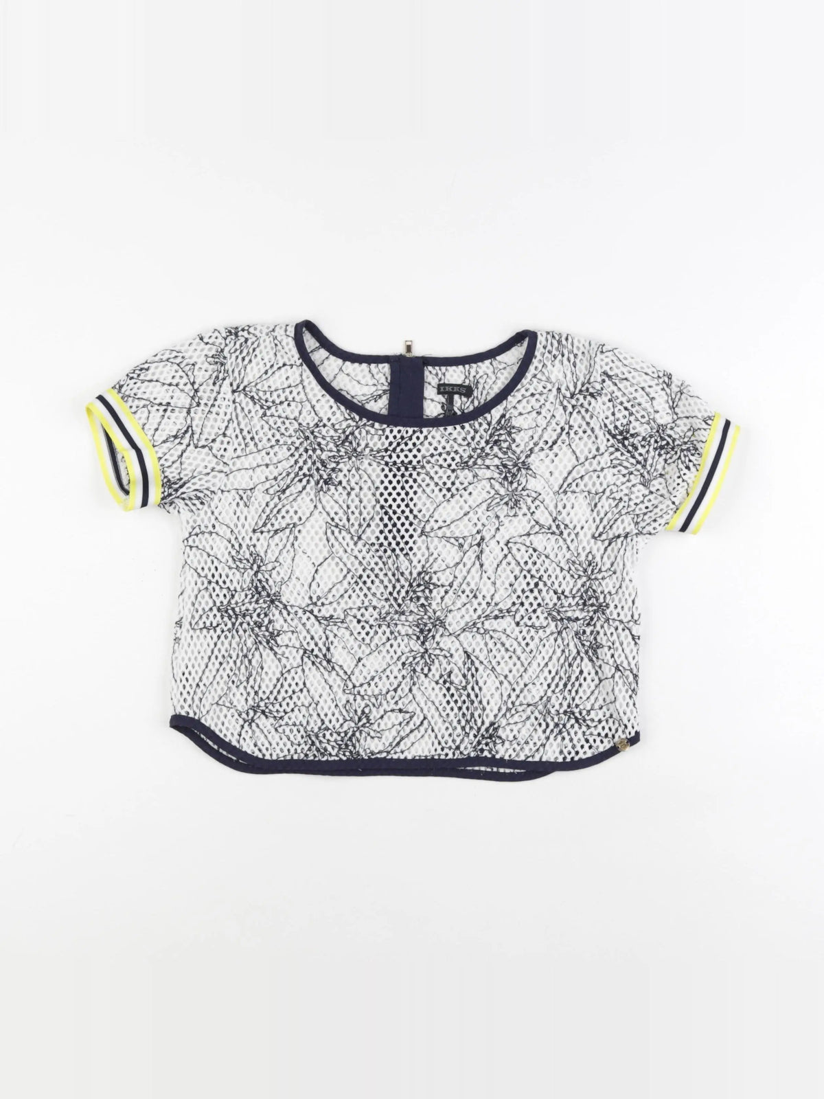 IKKS - tee-shirt blanc, bleu - 10 ans