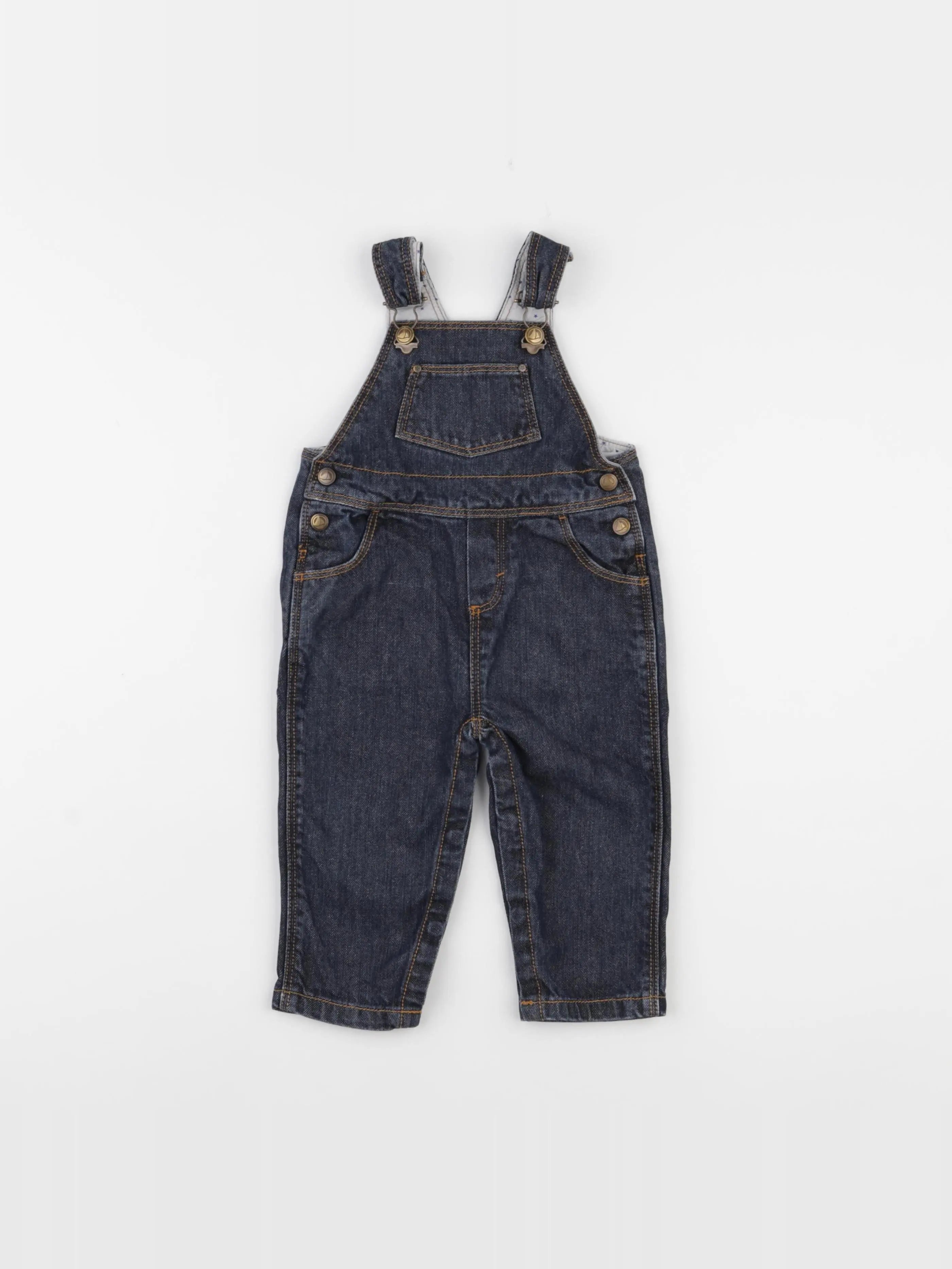 Petit Bateau - salopette bleu - 6 mois