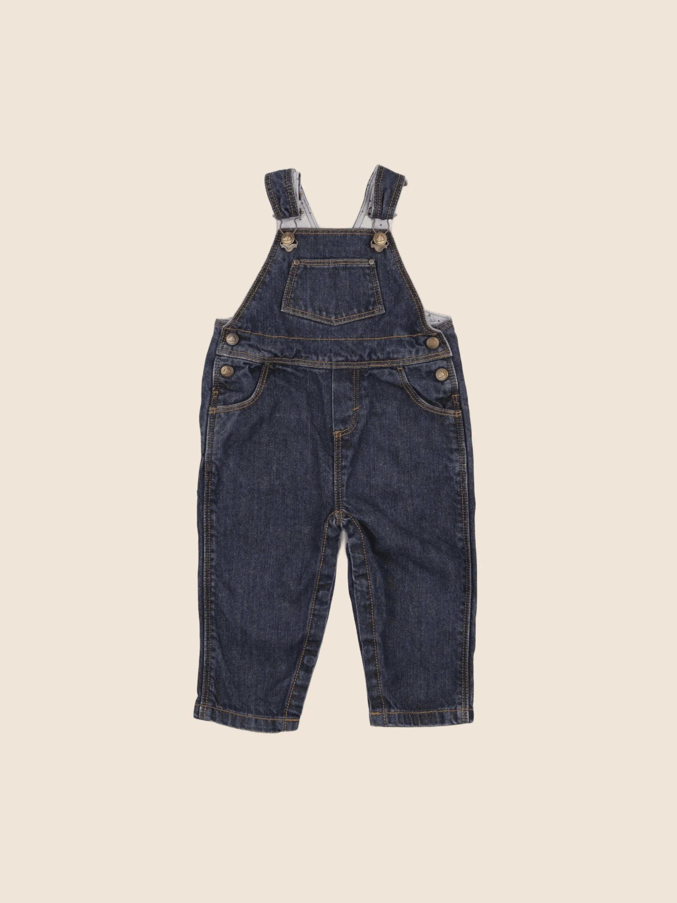 Petit Bateau - salopette bleu - 6 mois