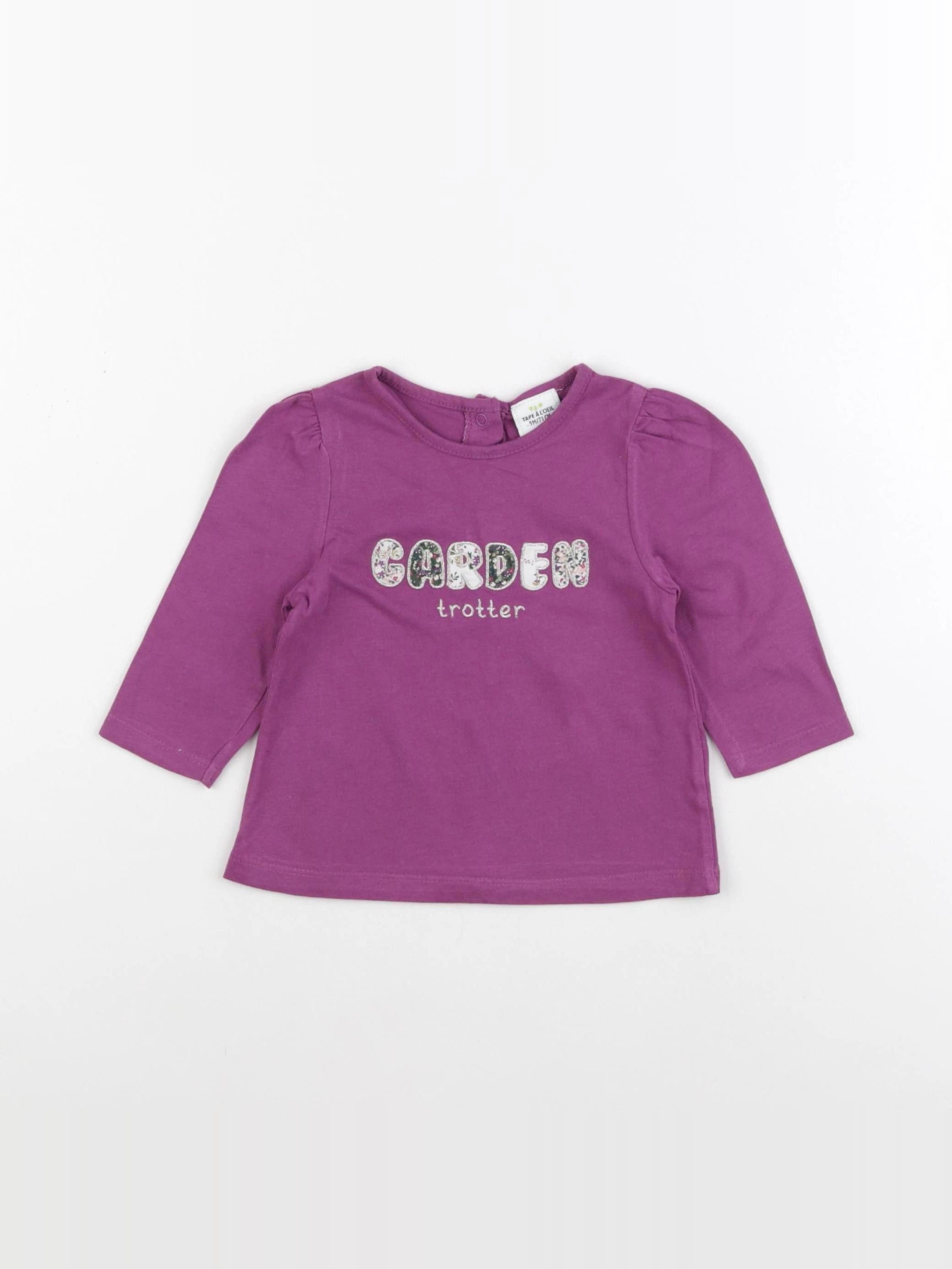 Tape à l'oeil - tee-shirt violet - 9 mois