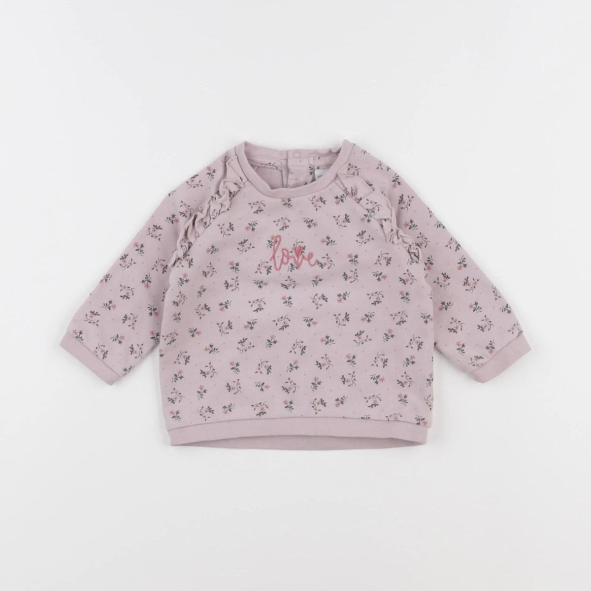 Vertbaudet - sweat rose - 6 mois