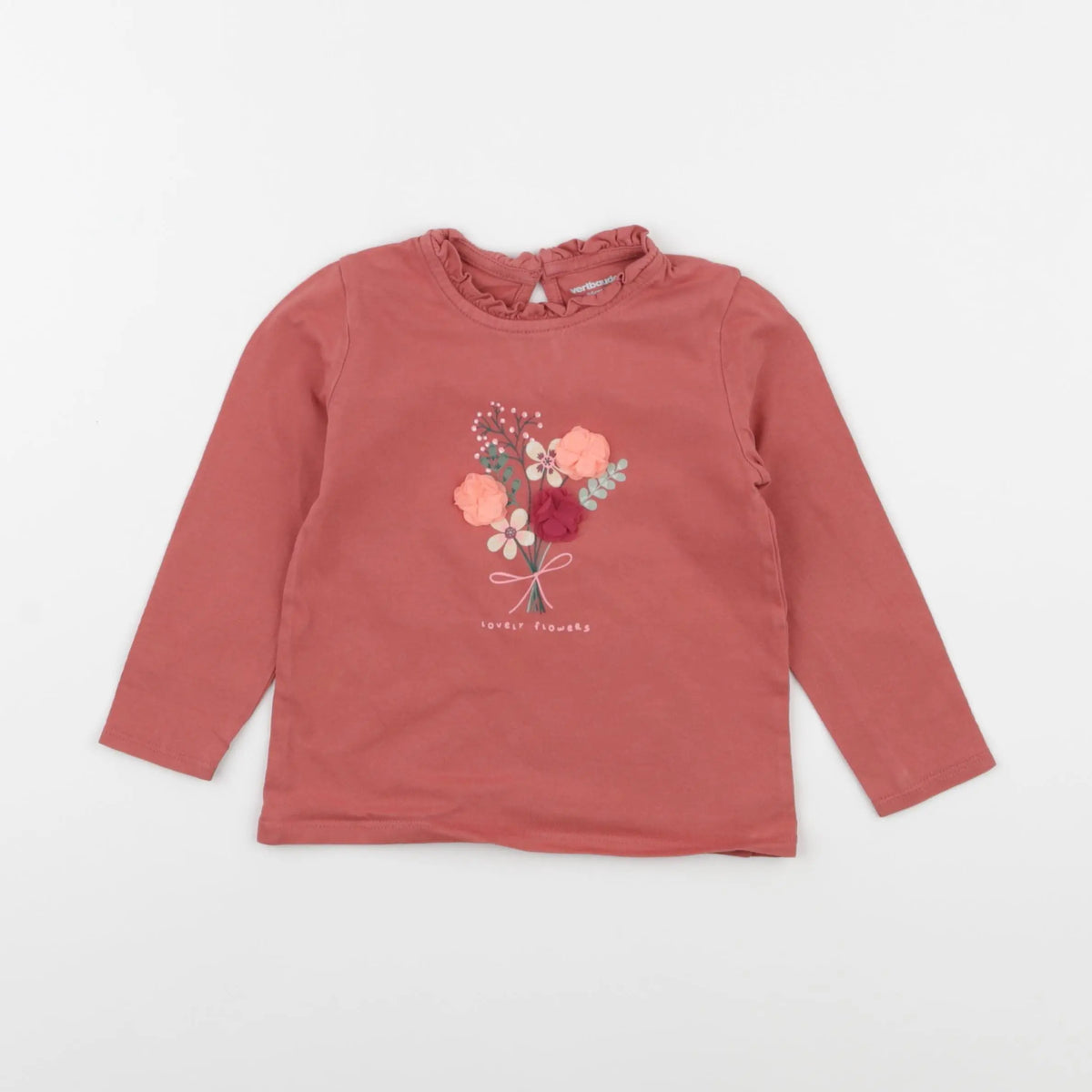 Vertbaudet - tee-shirt rouge - 2 ans