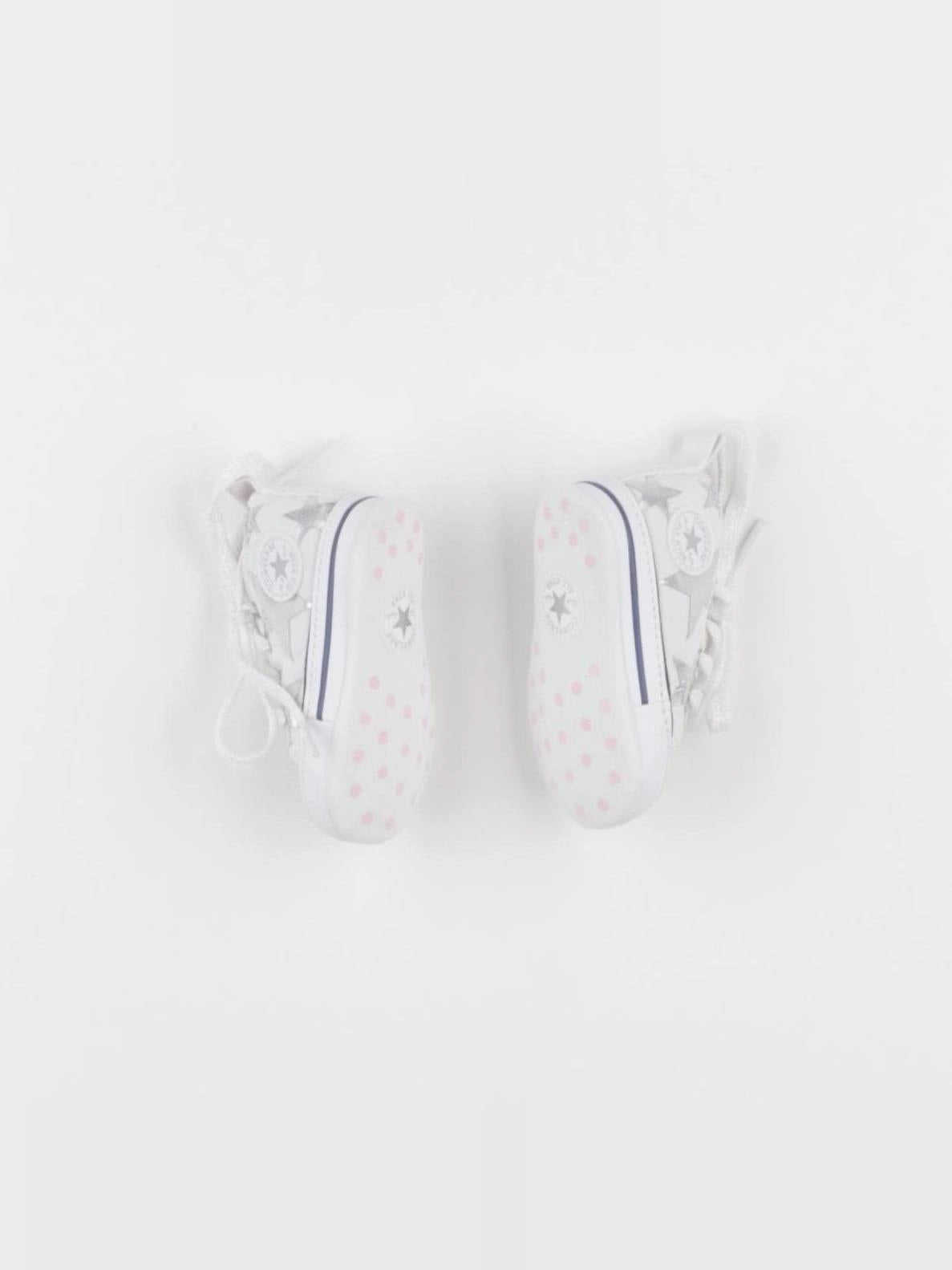 Converse - chaussons blanc, argent - pointure 17