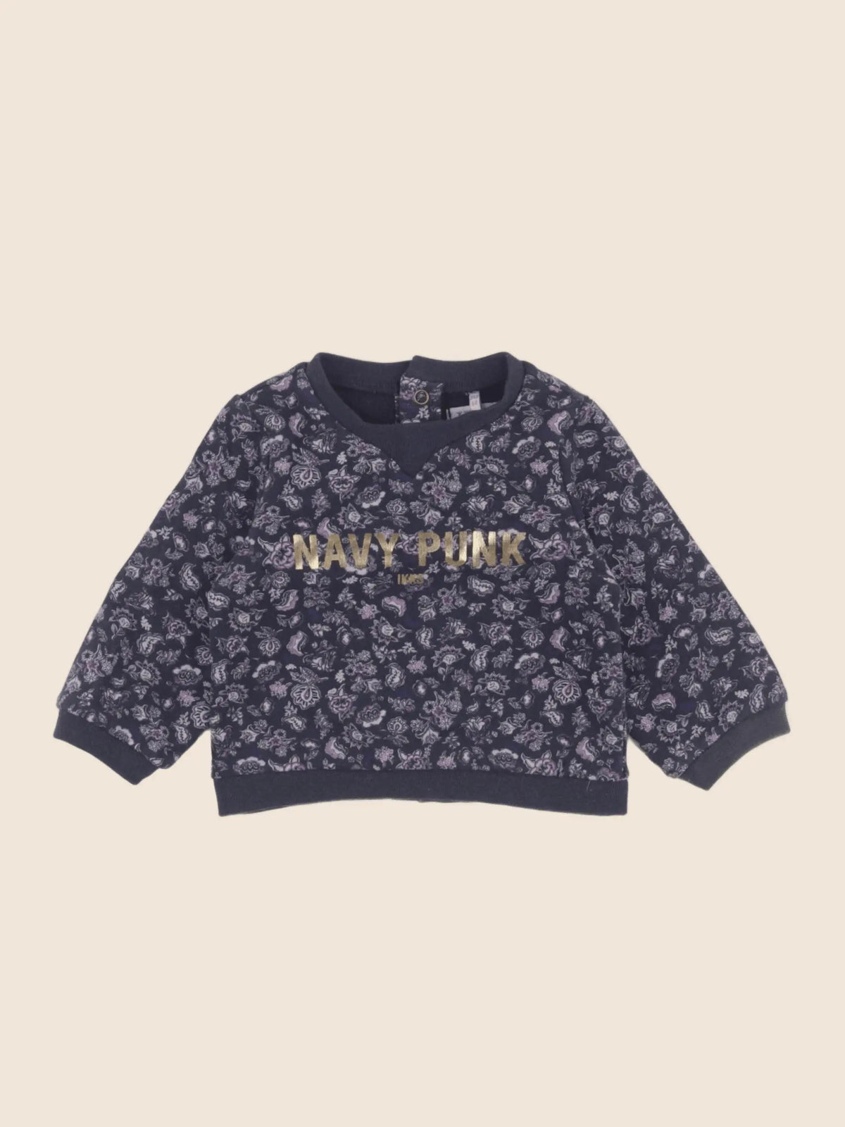 IKKS - sweat bleu - 6 mois