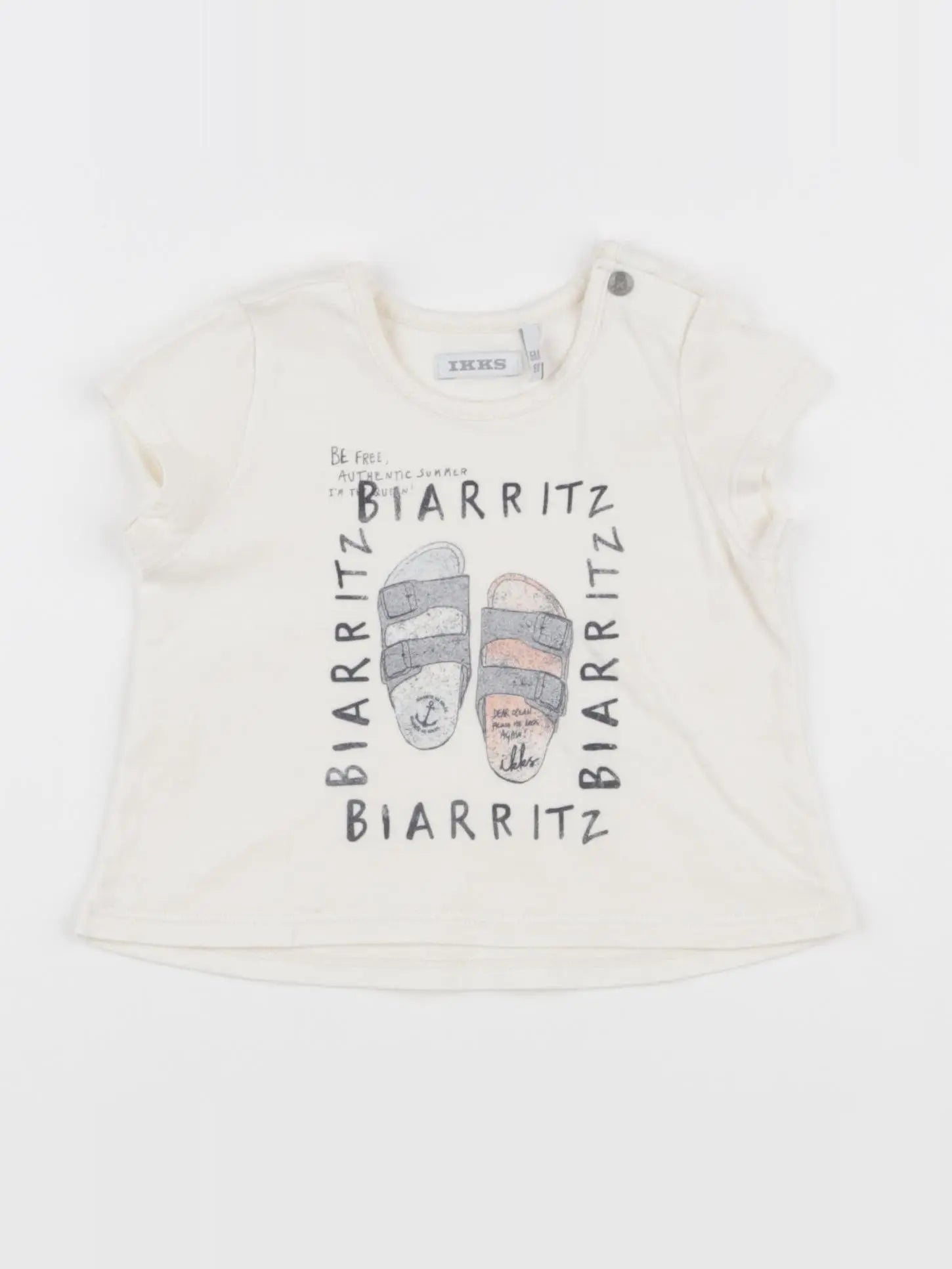 IKKS - tee-shirt blanc - 6 mois