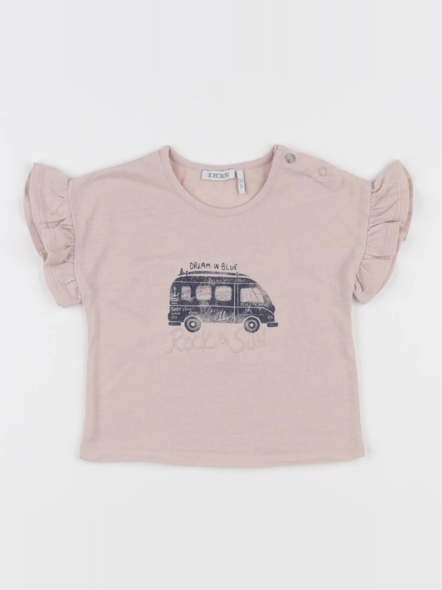 IKKS - tee-shirt rose - 12 mois