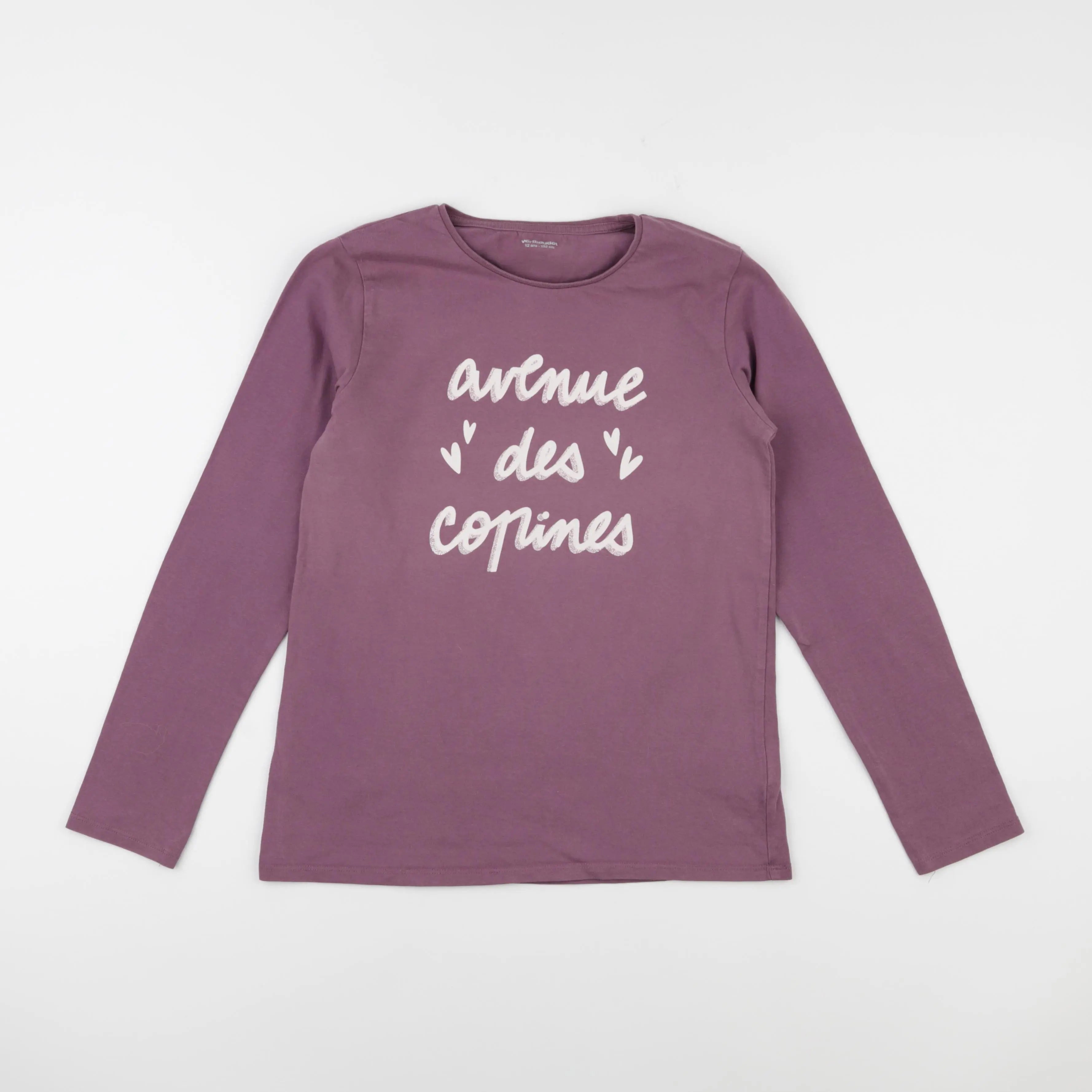 Vertbaudet - tee-shirt violet - 12 ans