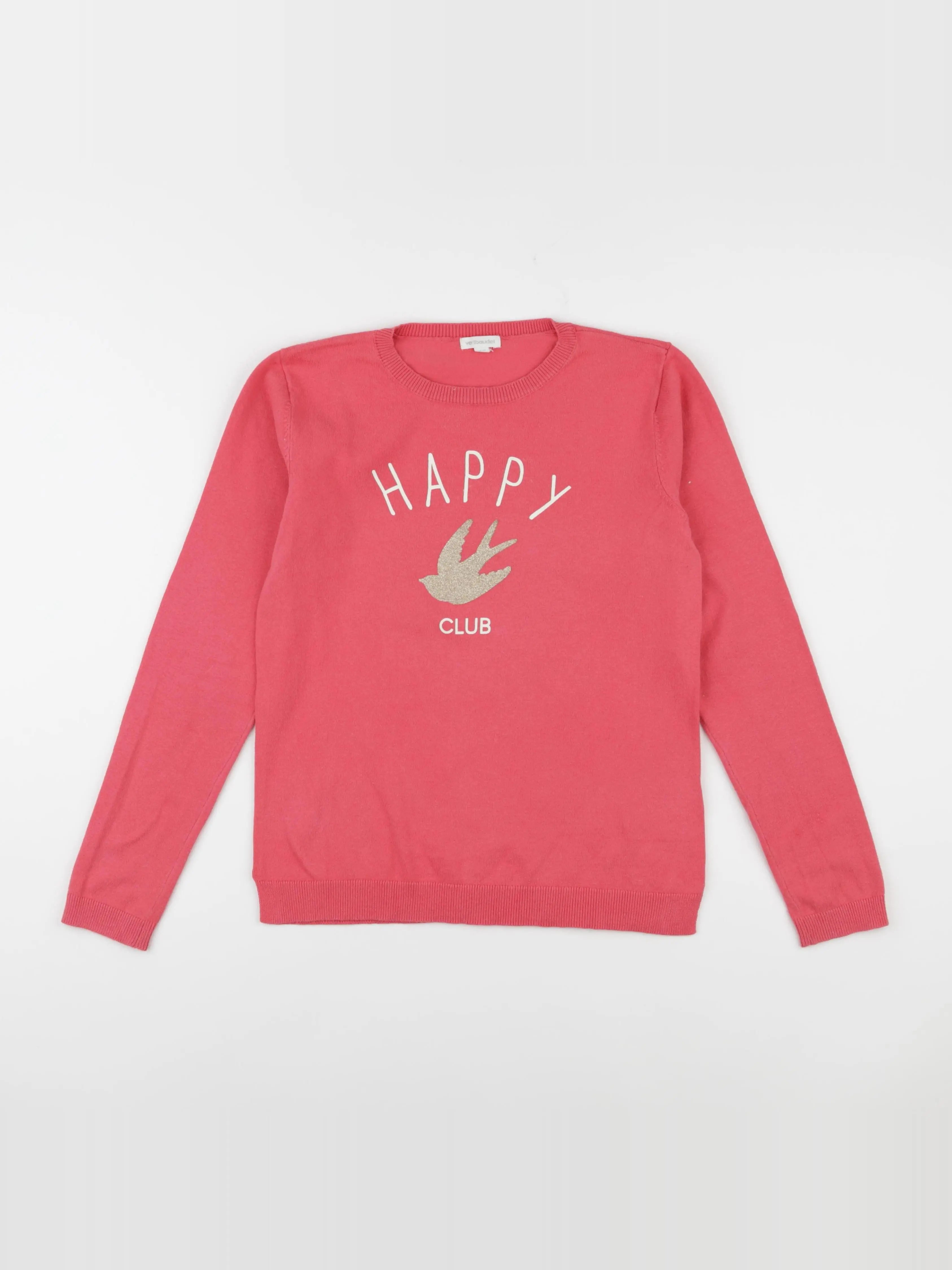 Vertbaudet - pull rose - 12 ans