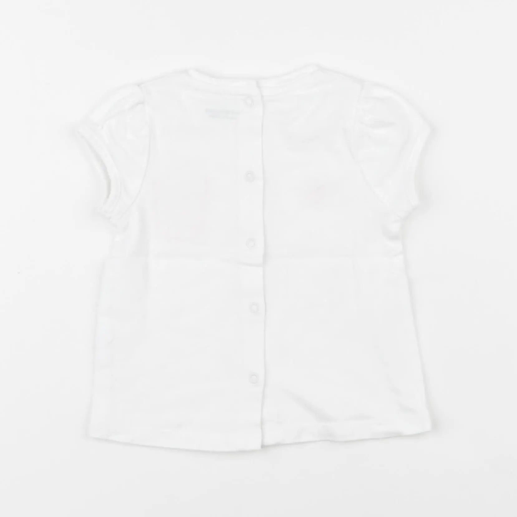 Vertbaudet - tee-shirt blanc, orange - 6 mois