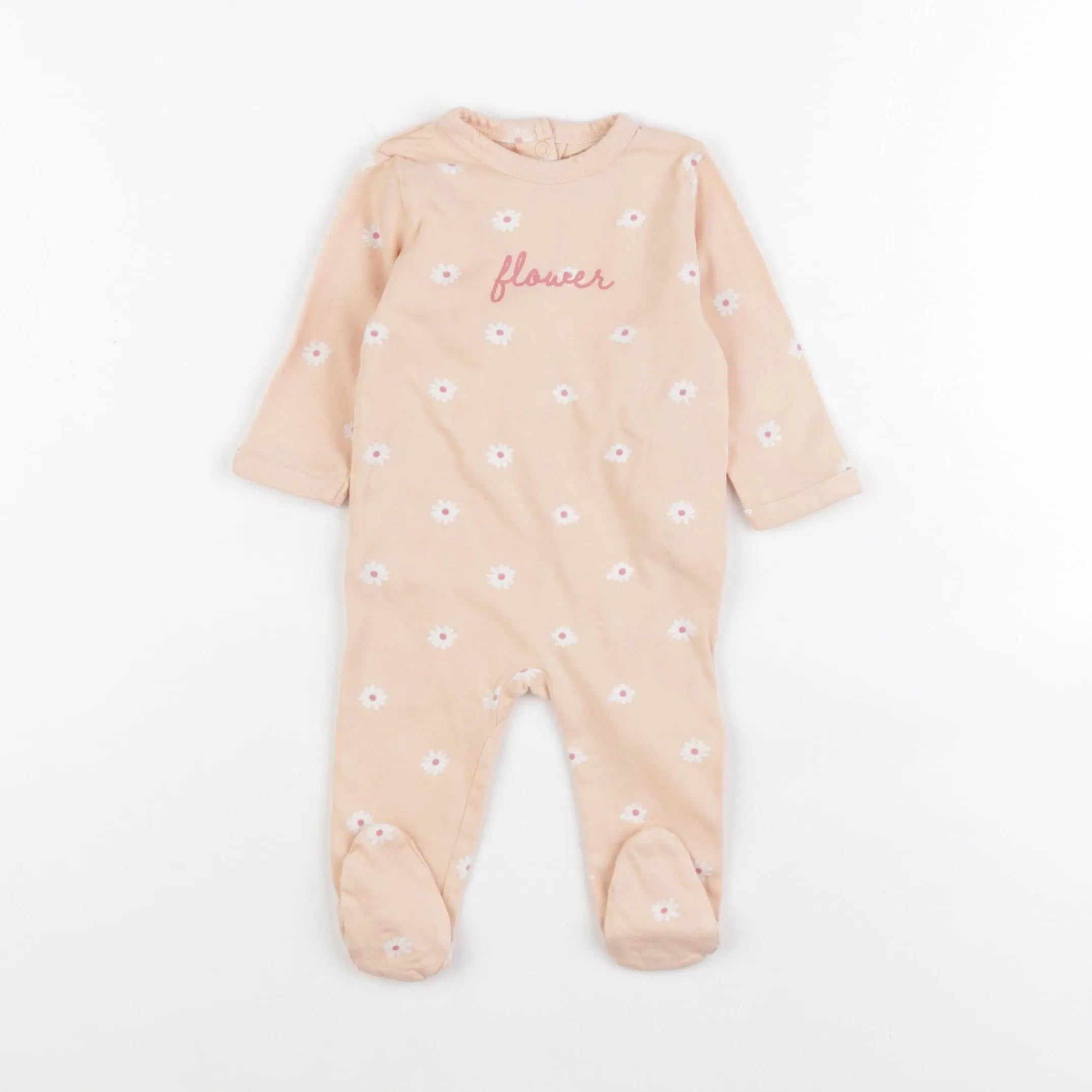 Vertbaudet - pyjama coton rose - 3 mois