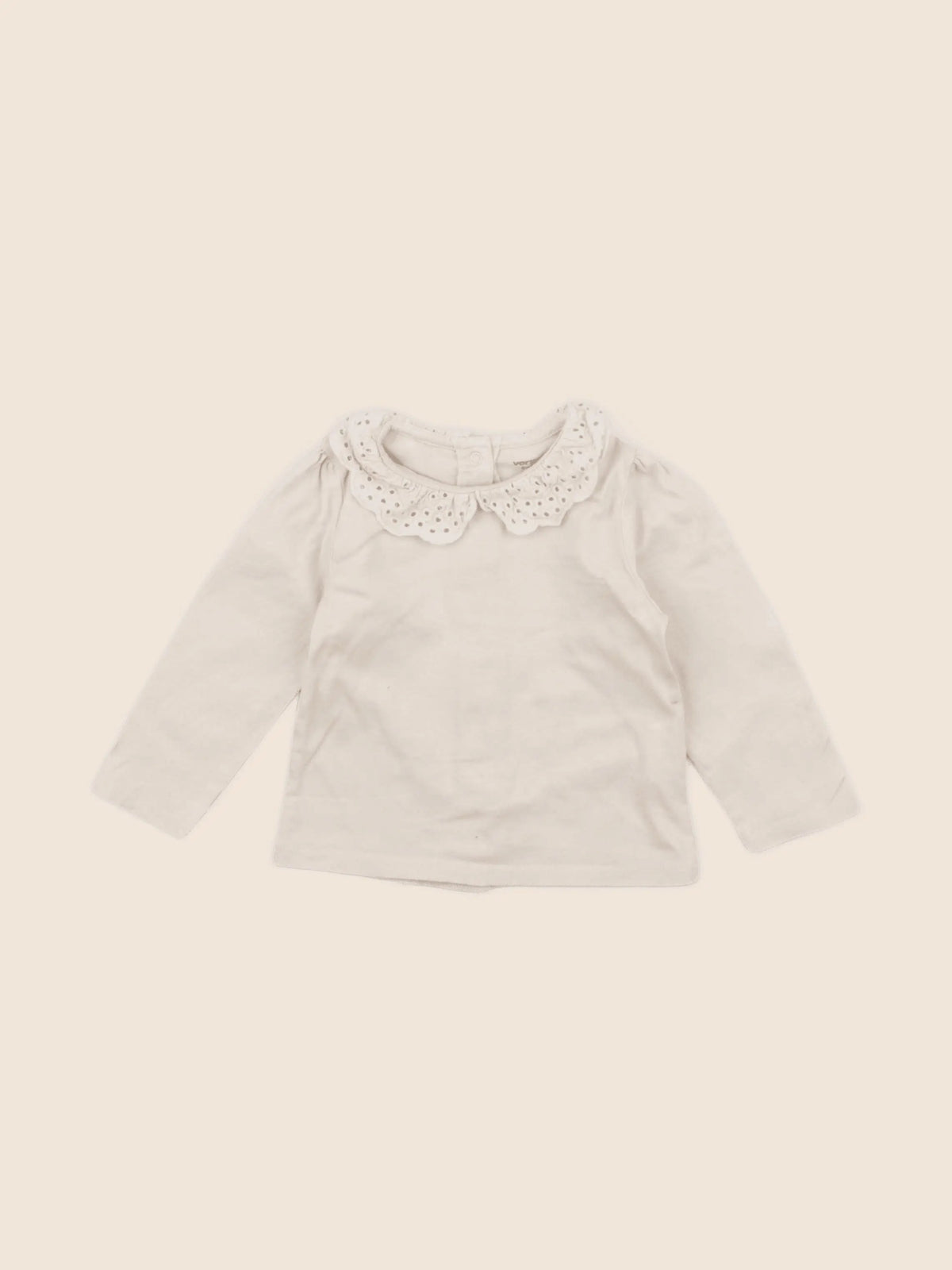 Vertbaudet - tee-shirt beige - 6 mois