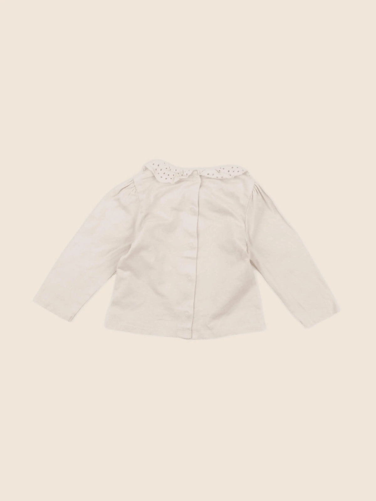 Vertbaudet - tee-shirt beige - 6 mois